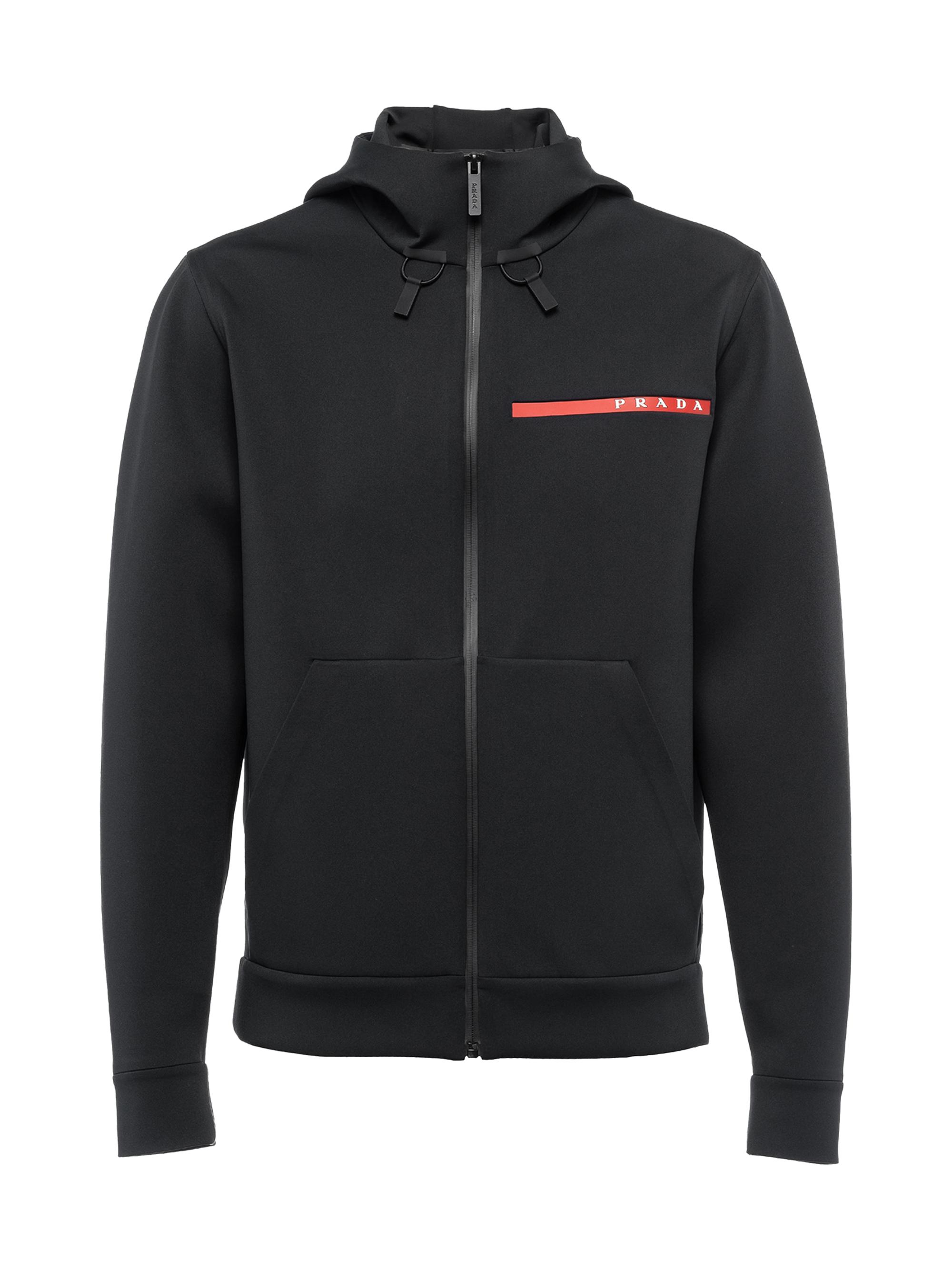Prada Technical Cotton and Re-Nylon Hoodie | Saks Fifth Avenue
