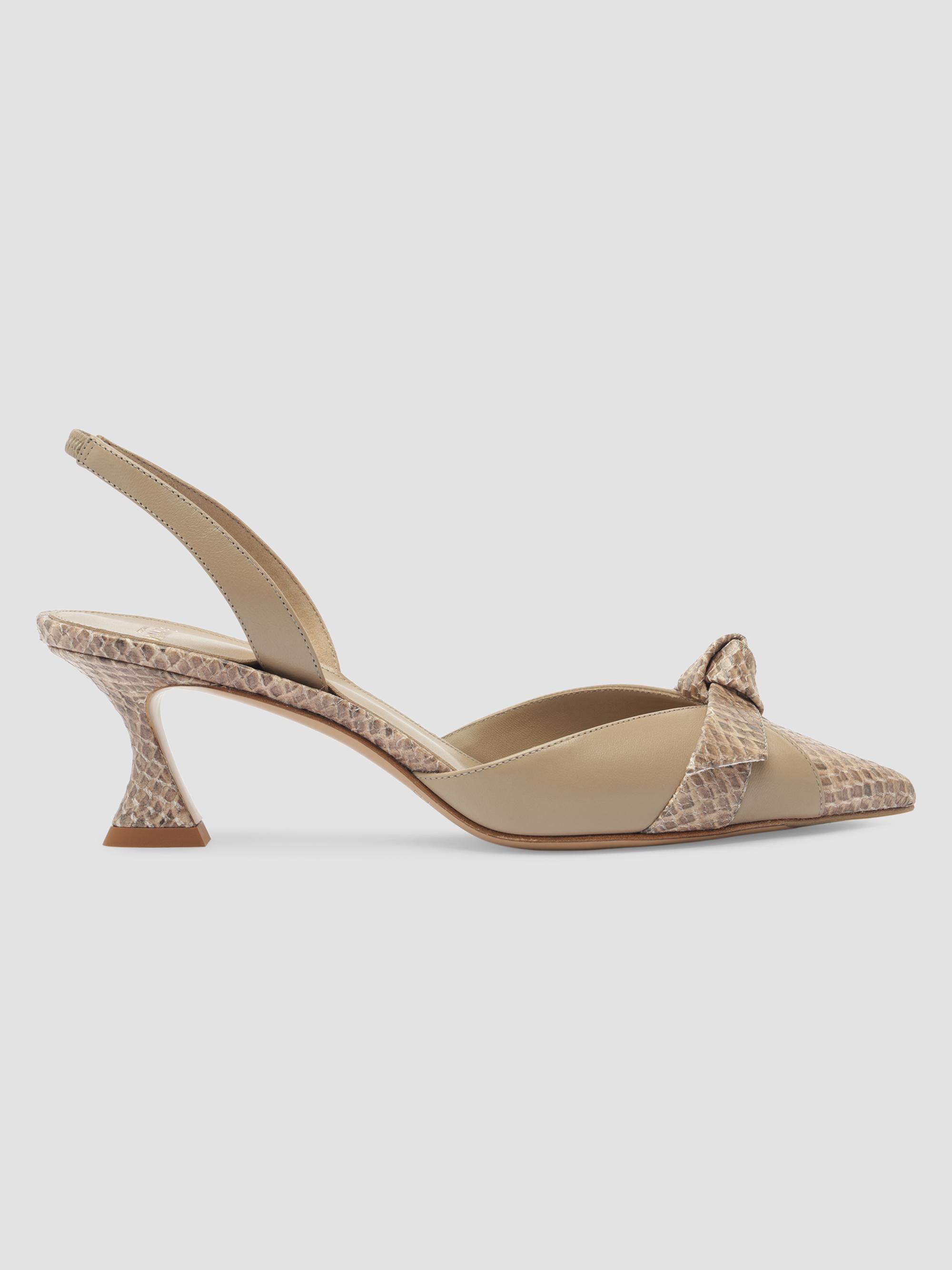 Alexandre Birman Women's Clarita Slingback Cap Toe 60 Pump - Semolina