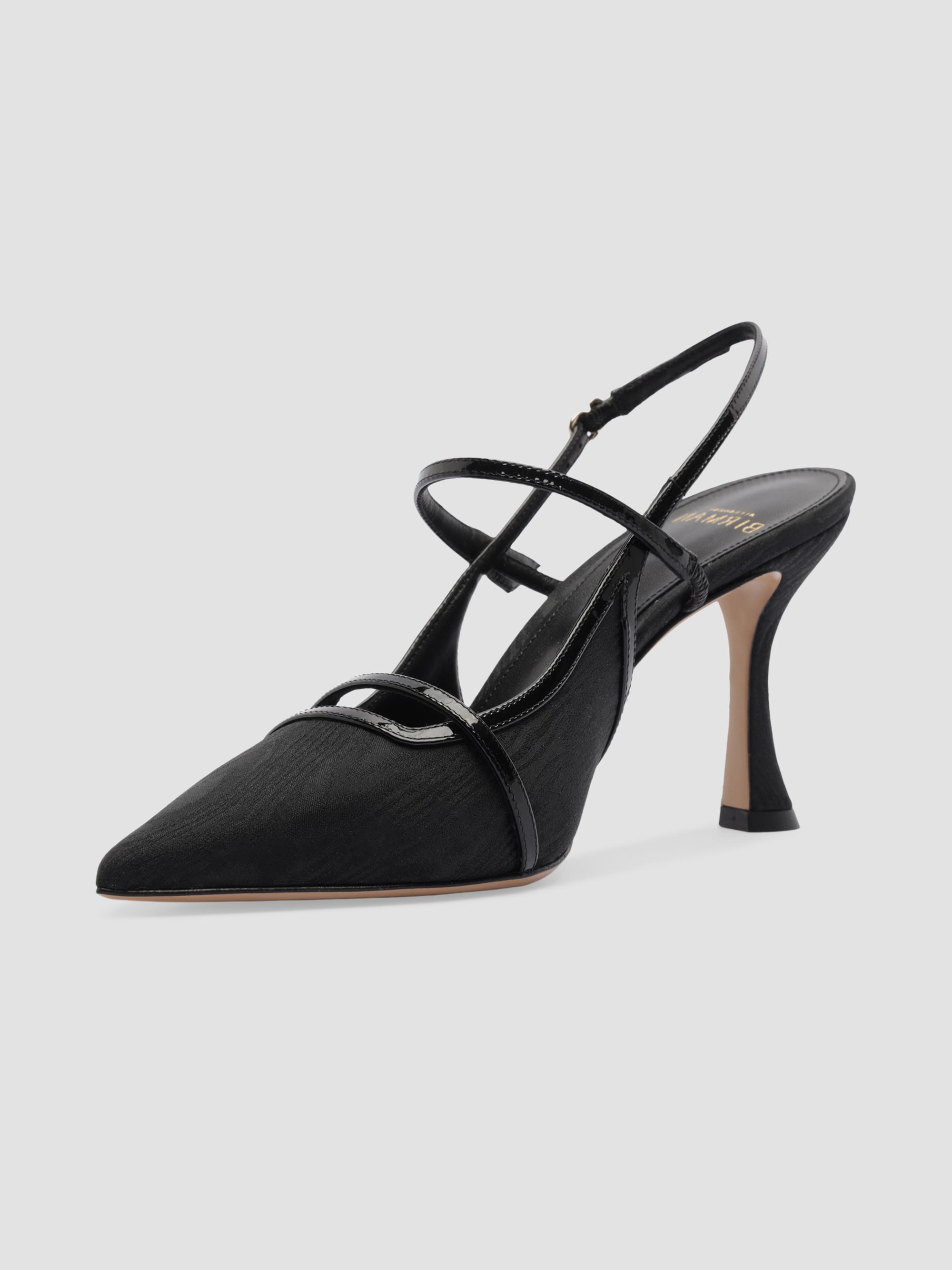Alexandre Birman Women's Tita Moire 85MM Pumps - Black | Thumbnail 5