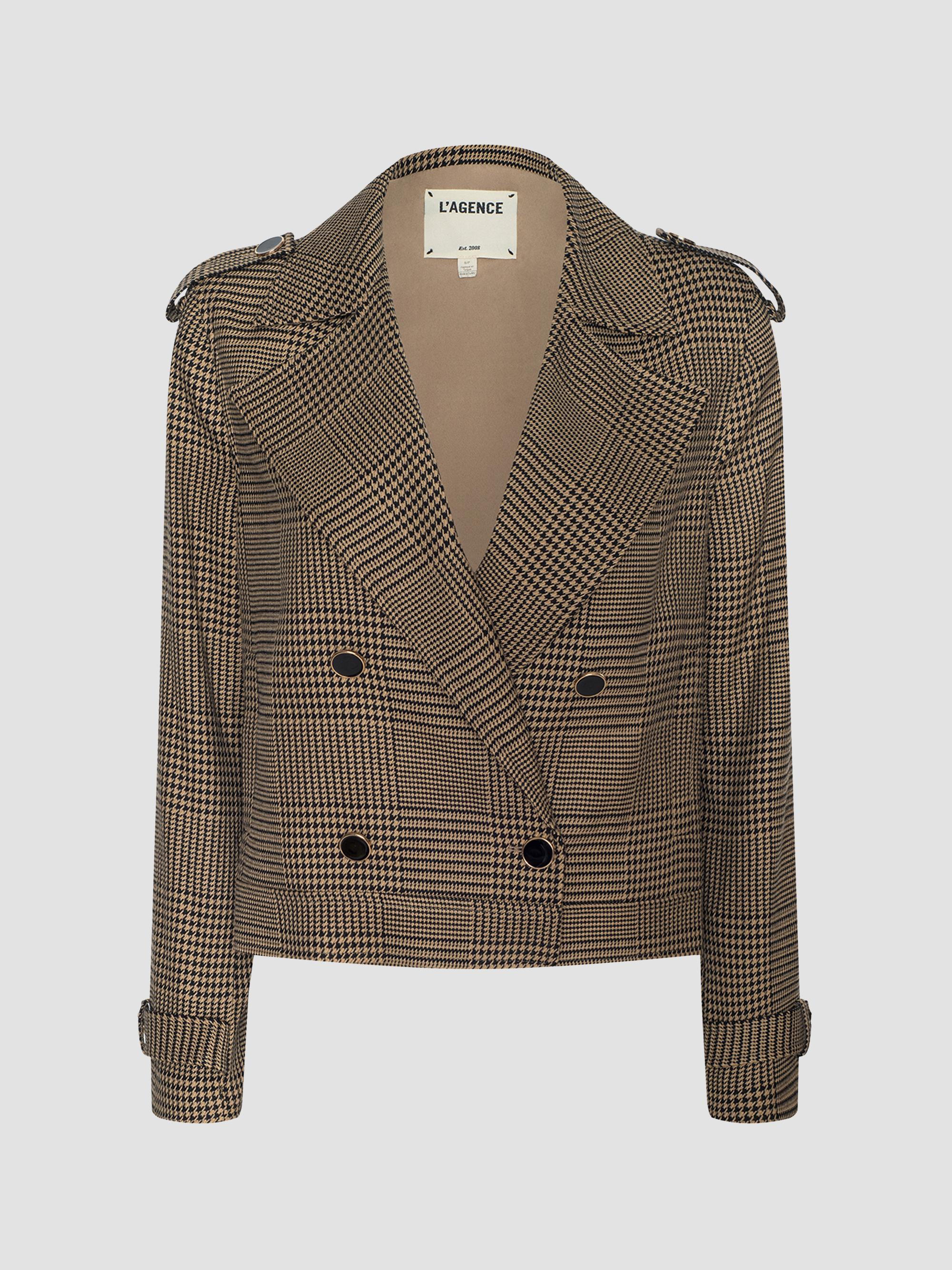 L'AGENCE Jia Tweed Crop Jacket | Saks Fifth Avenue