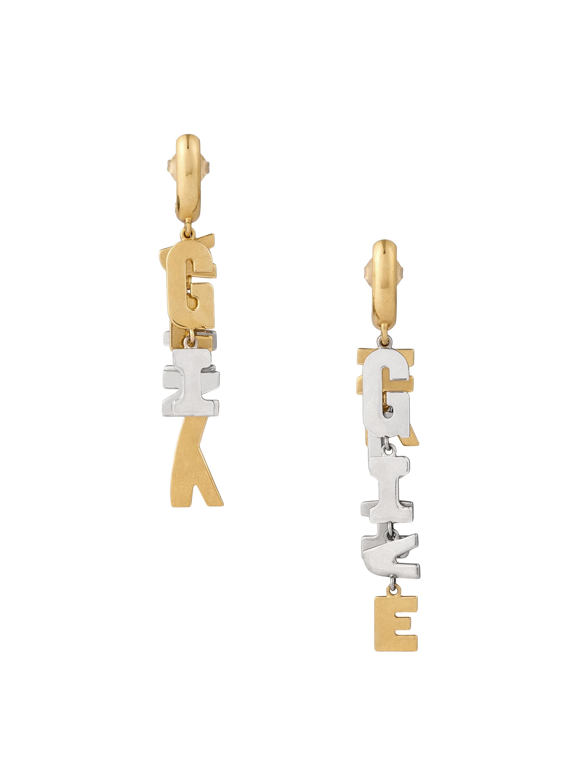 Givenchy Women's Asymmetric Earrings in Metal - Golden Silvery