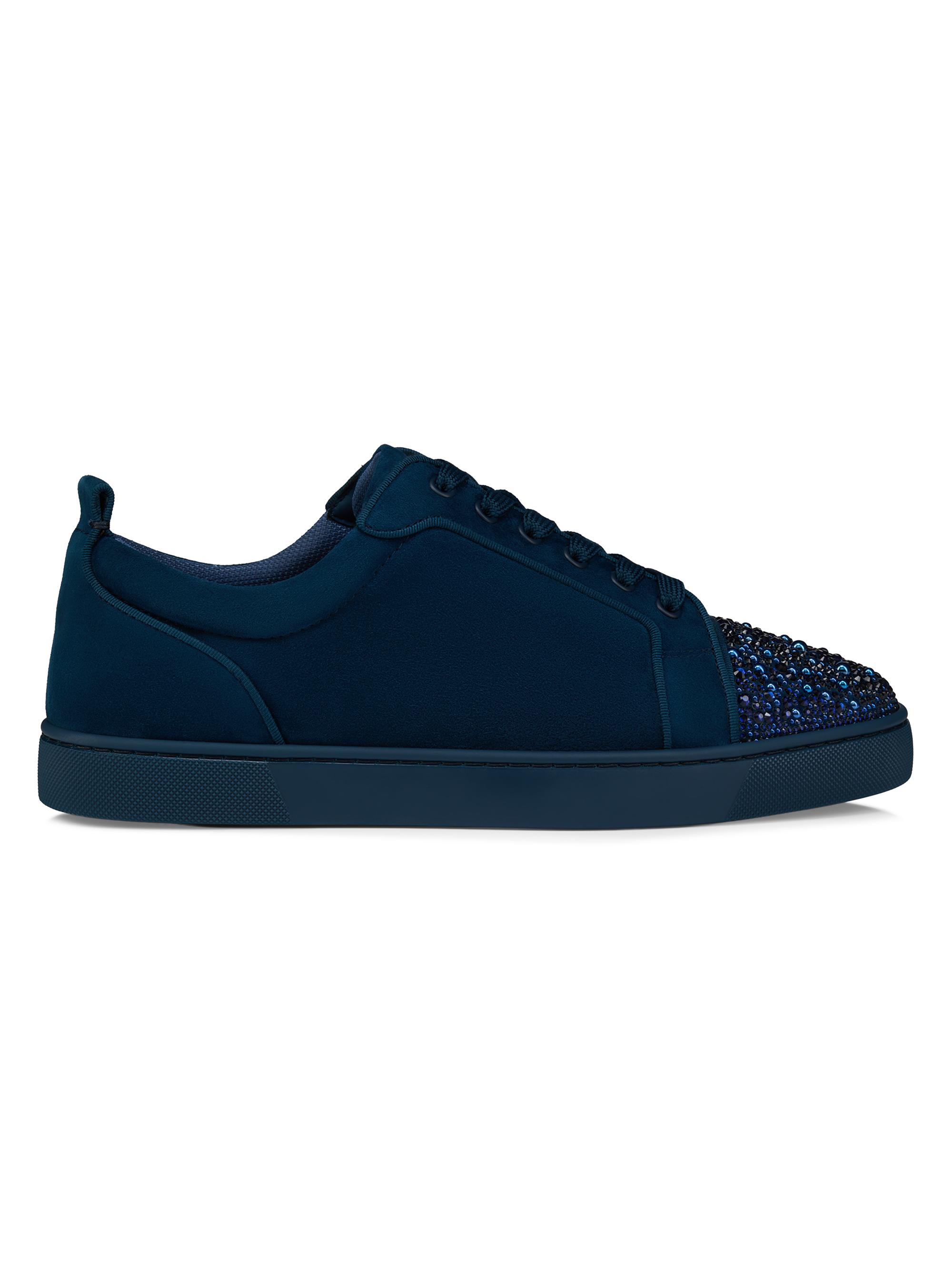 Christian Louboutin Men's Louis Jr P Perla Low-Top Sneakers - Last Night