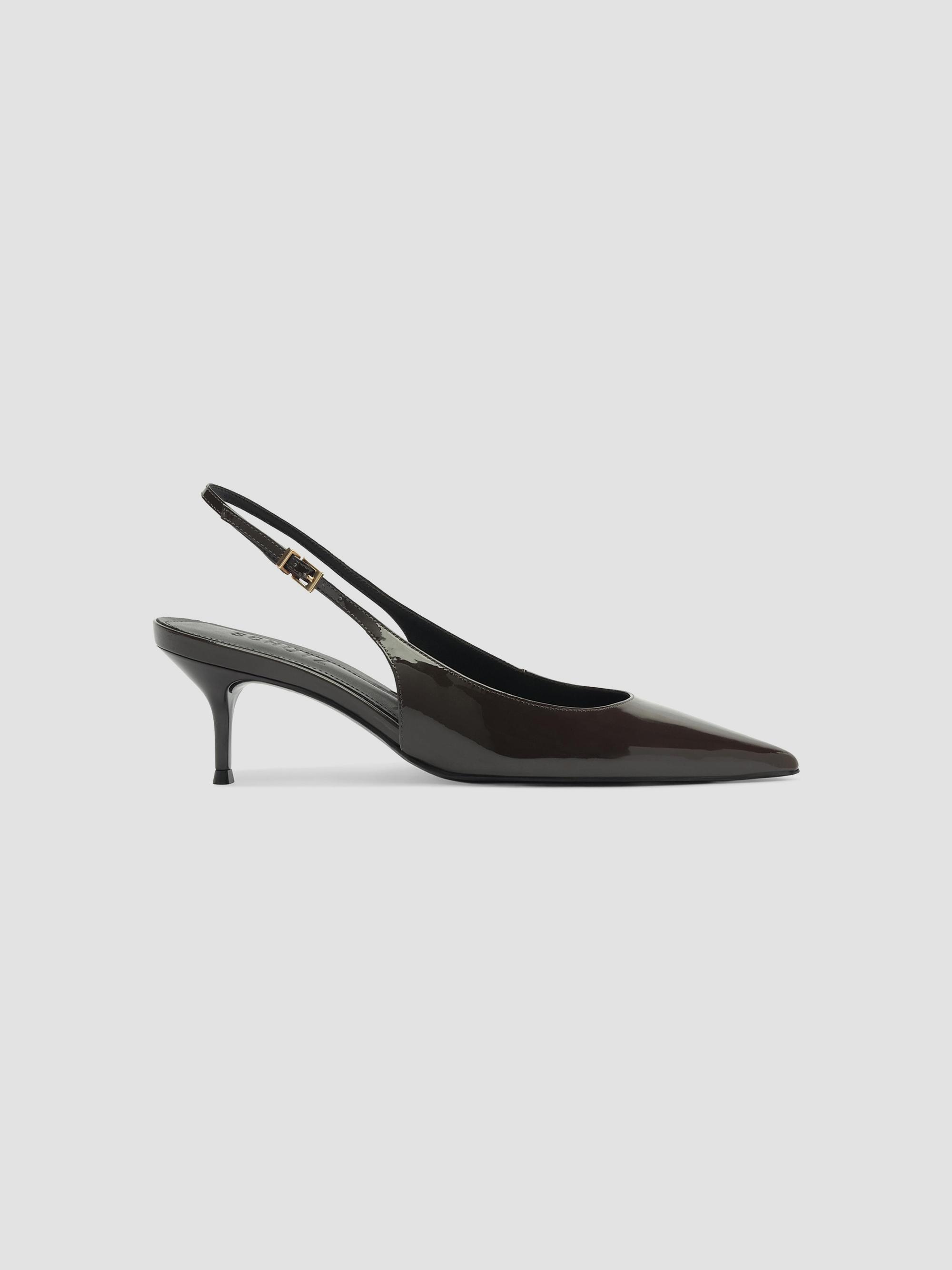 Schutz Women's Paola 65MM Patent Leather Slingback Pumps - Dark Brown | Thumbnail 10
