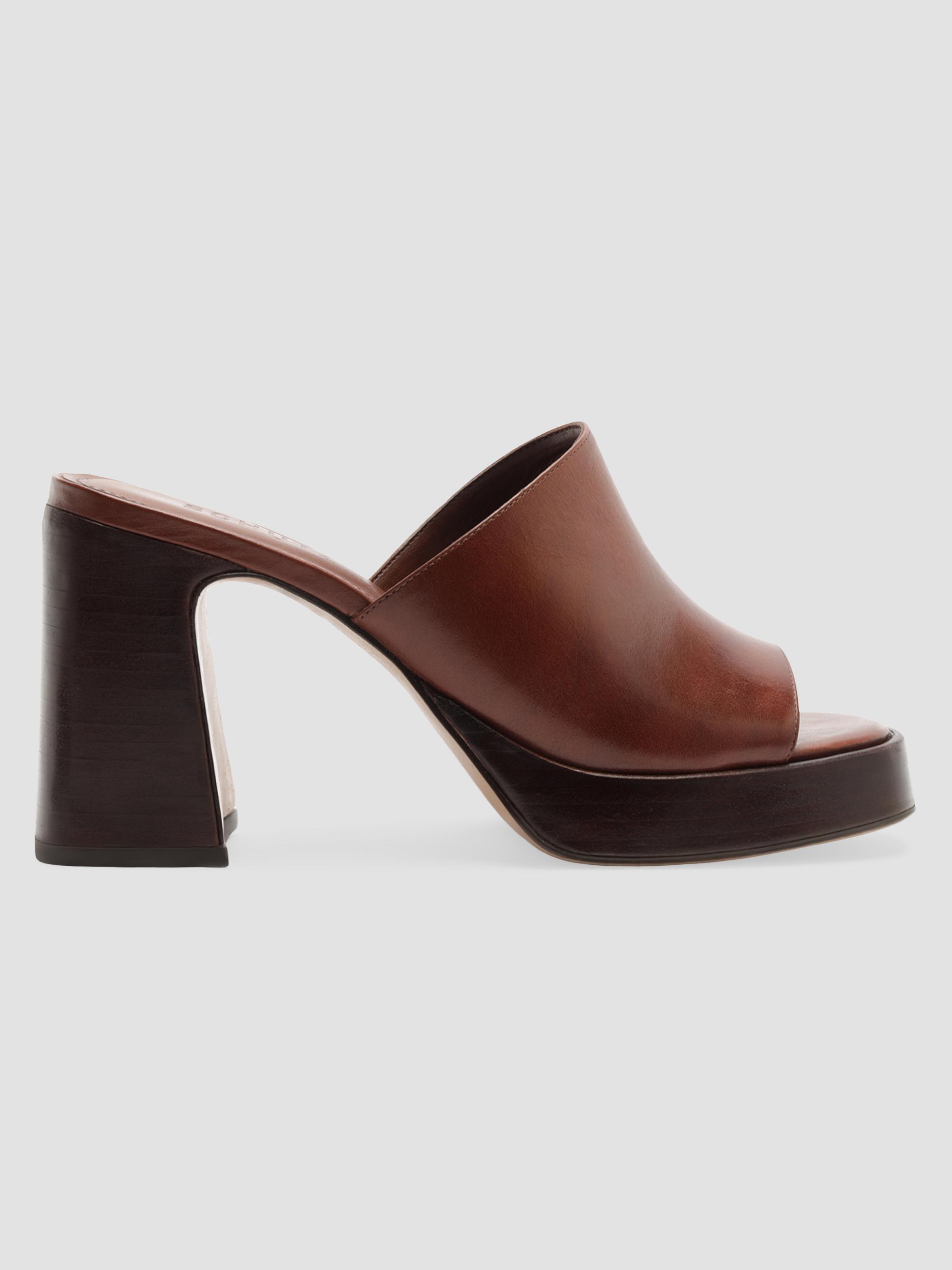 Schutz Women's Rowan 94MM Mule Sandals - Warm Toffee