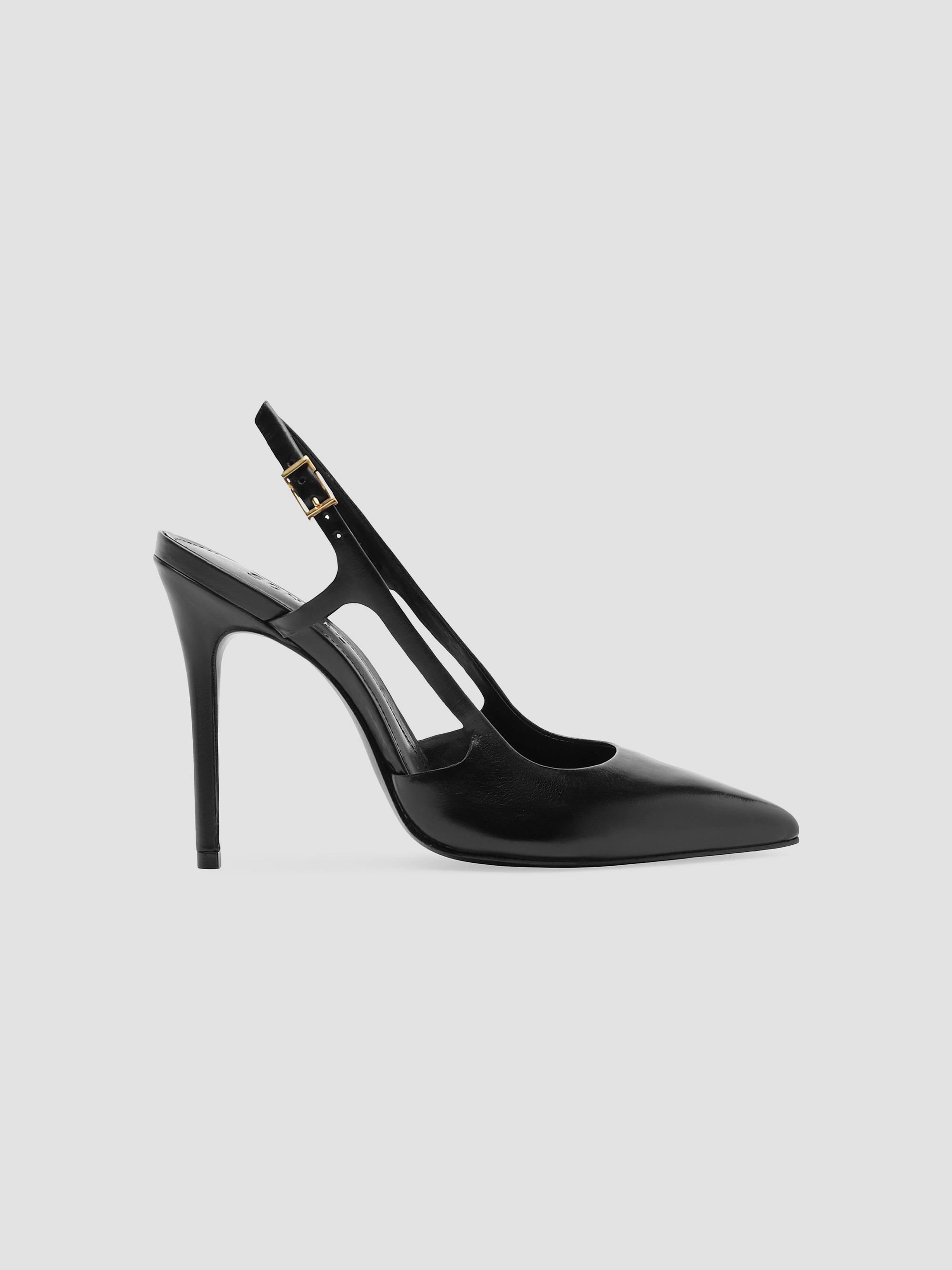Schutz Women's Boris 0MM Leather Slingback Pumps - Black | Thumbnail 10