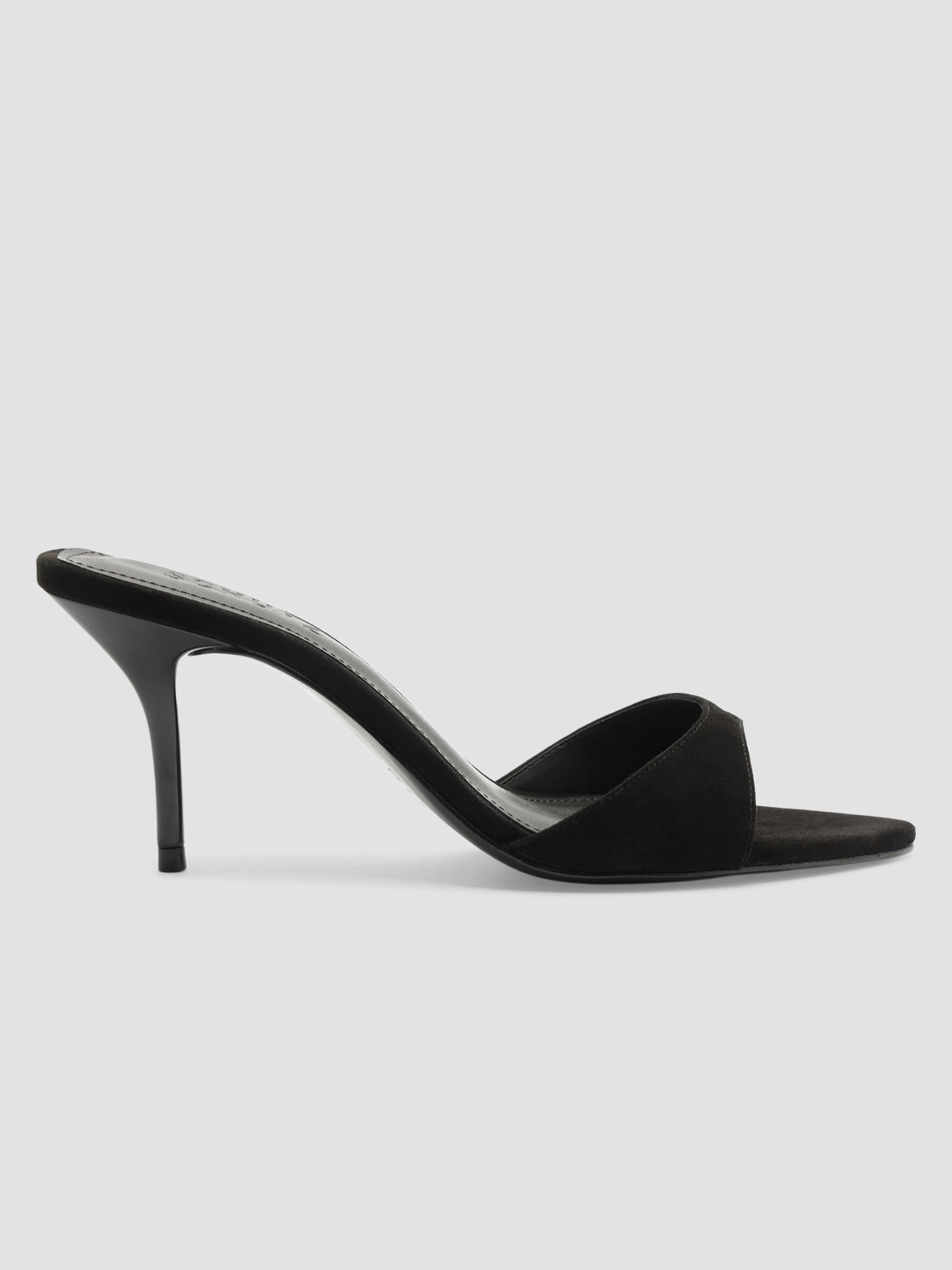 Schutz Women's Elodie 75MM Suede Mules - Black
