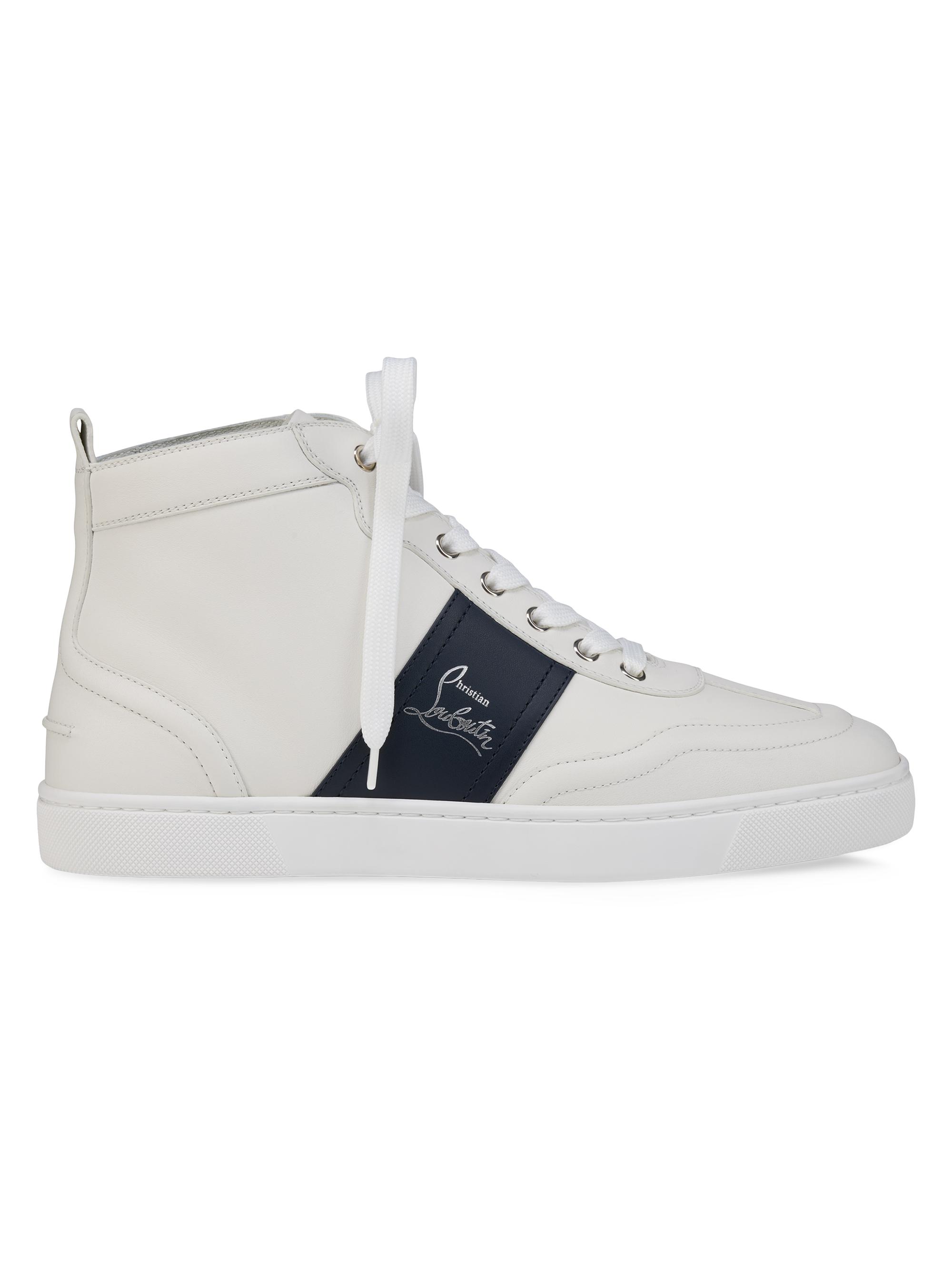 Christian Louboutin Men's Retero High-Top Sneakers - White | Thumbnail 6