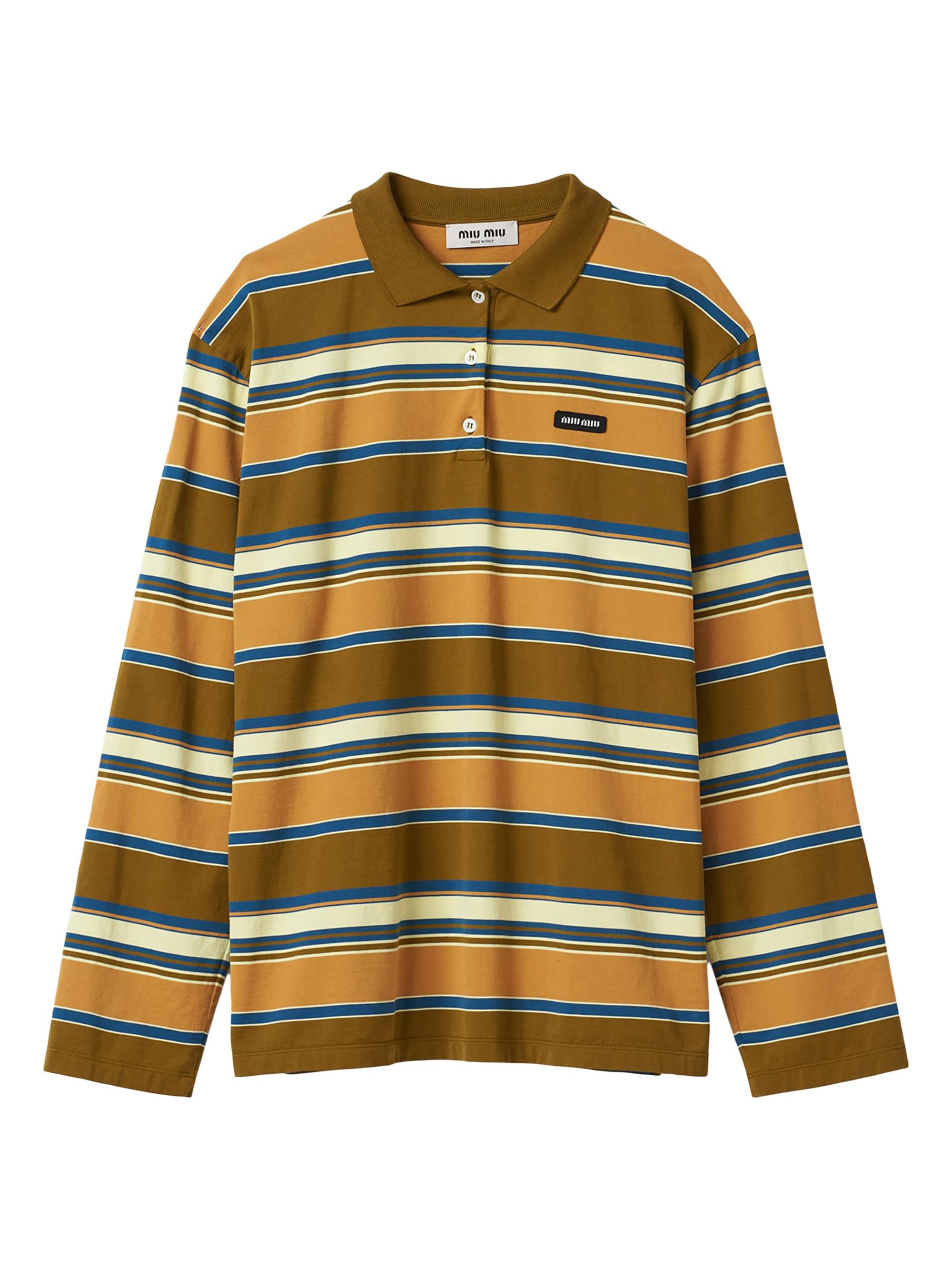 Miu Miu Women's Cotton Jersey Polo T-Shirt - Yellow