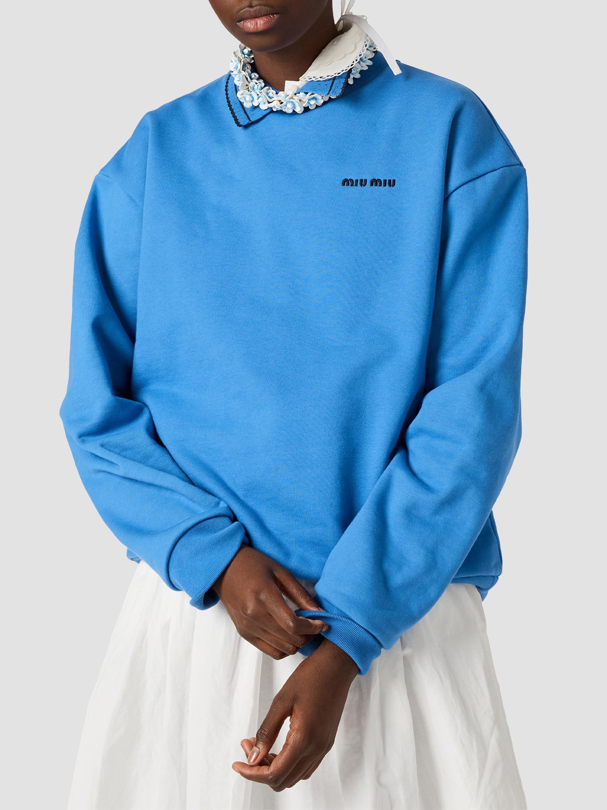 Miu Miu Cotton Fleece Sweatshirt | Saks Fifth Avenue