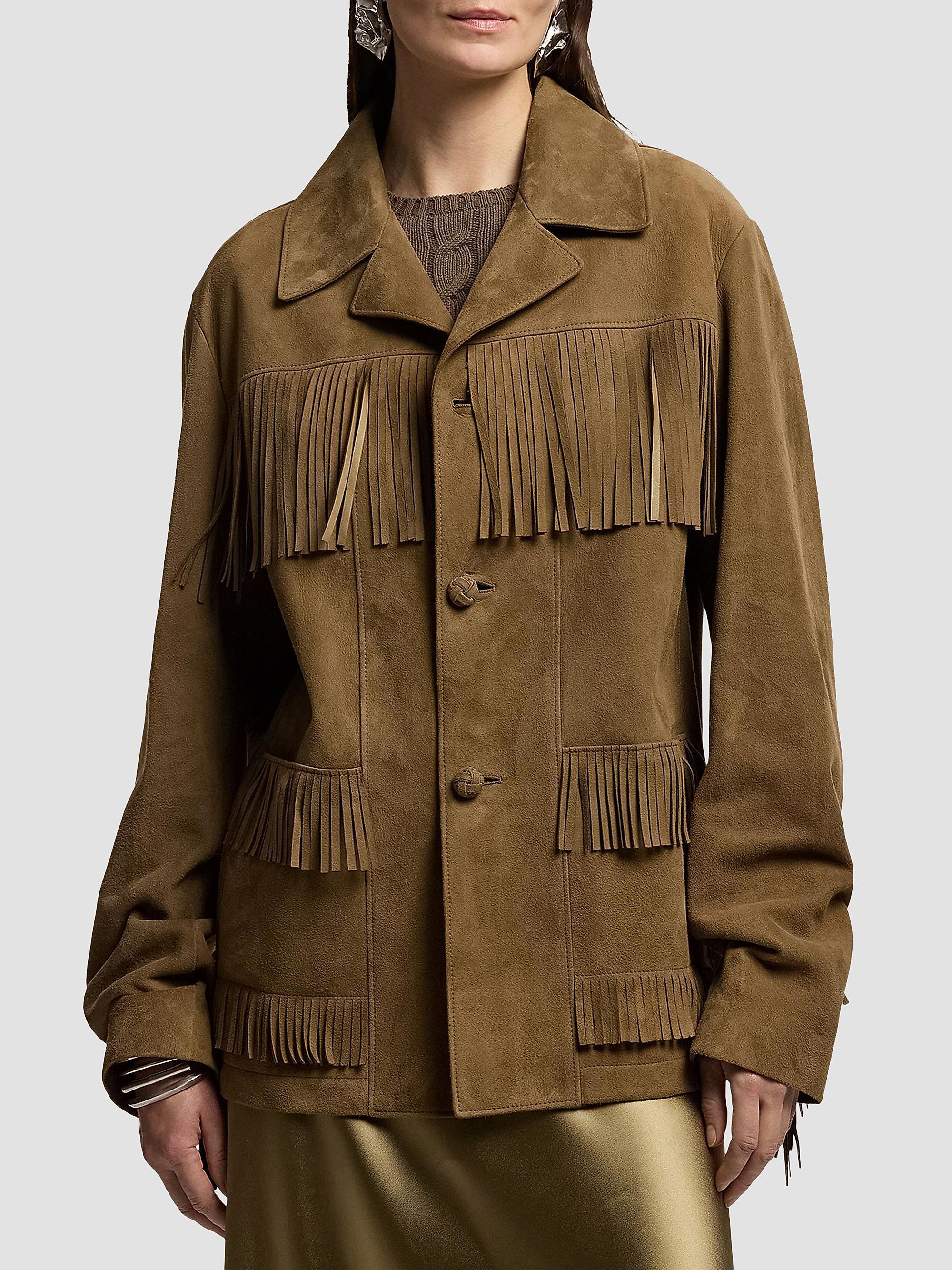 Ralph Lauren Collection Women's Perce Suede Fringe Jacket - Portobello | Thumbnail 3