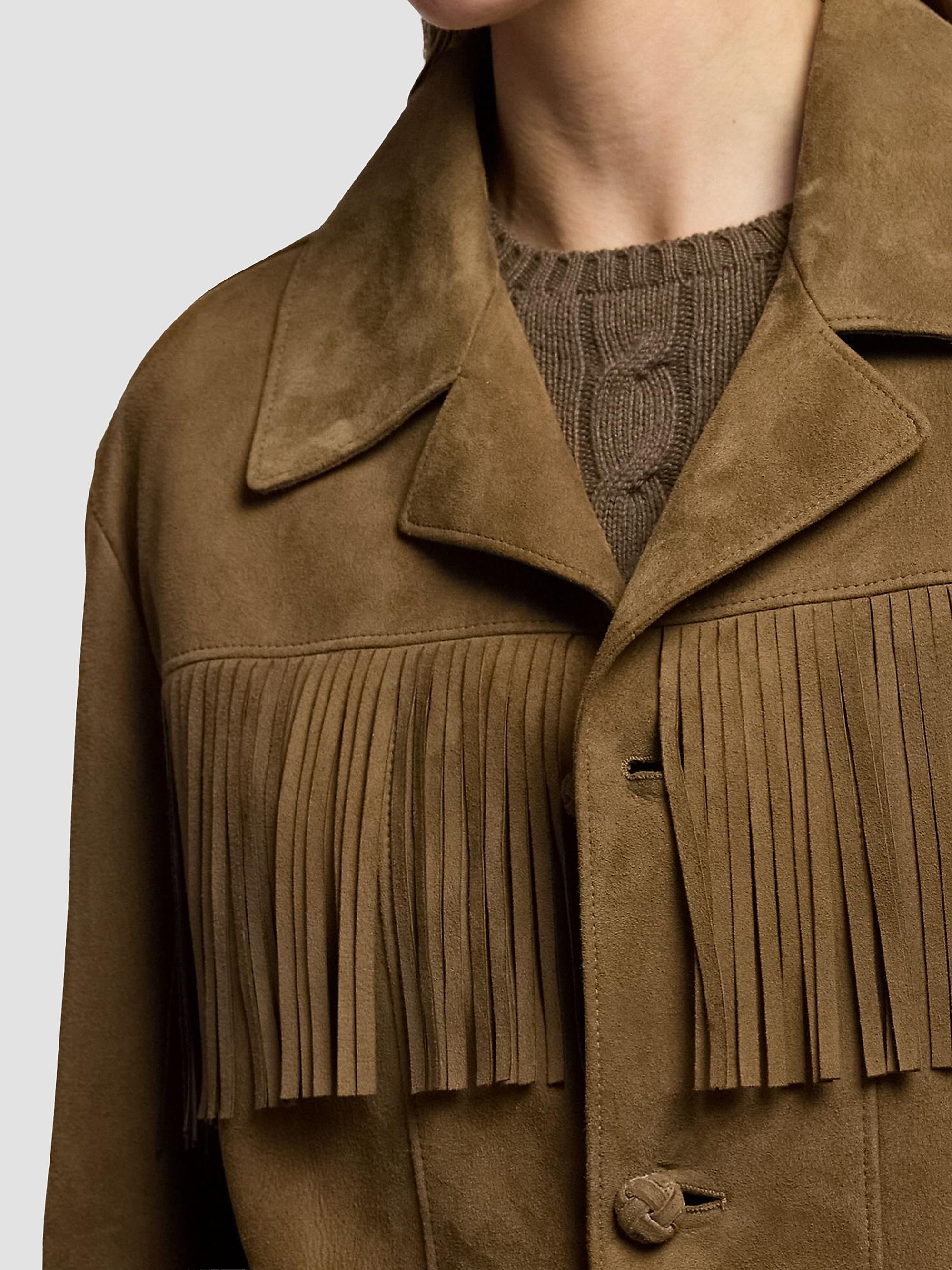 Ralph Lauren Collection Women's Perce Suede Fringe Jacket - Portobello | Thumbnail 6