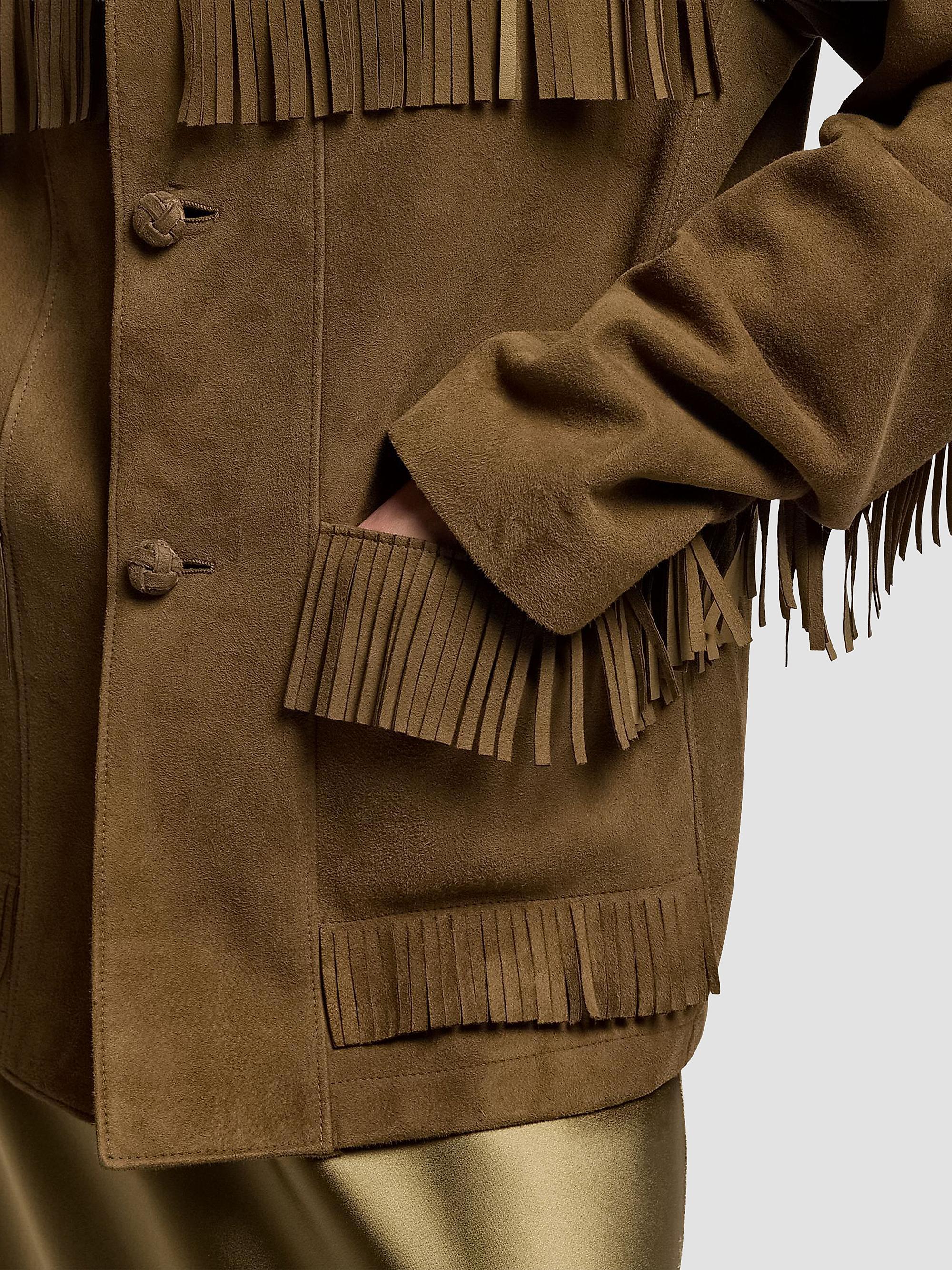 Ralph Lauren Collection Women's Perce Suede Fringe Jacket - Portobello | Thumbnail 7