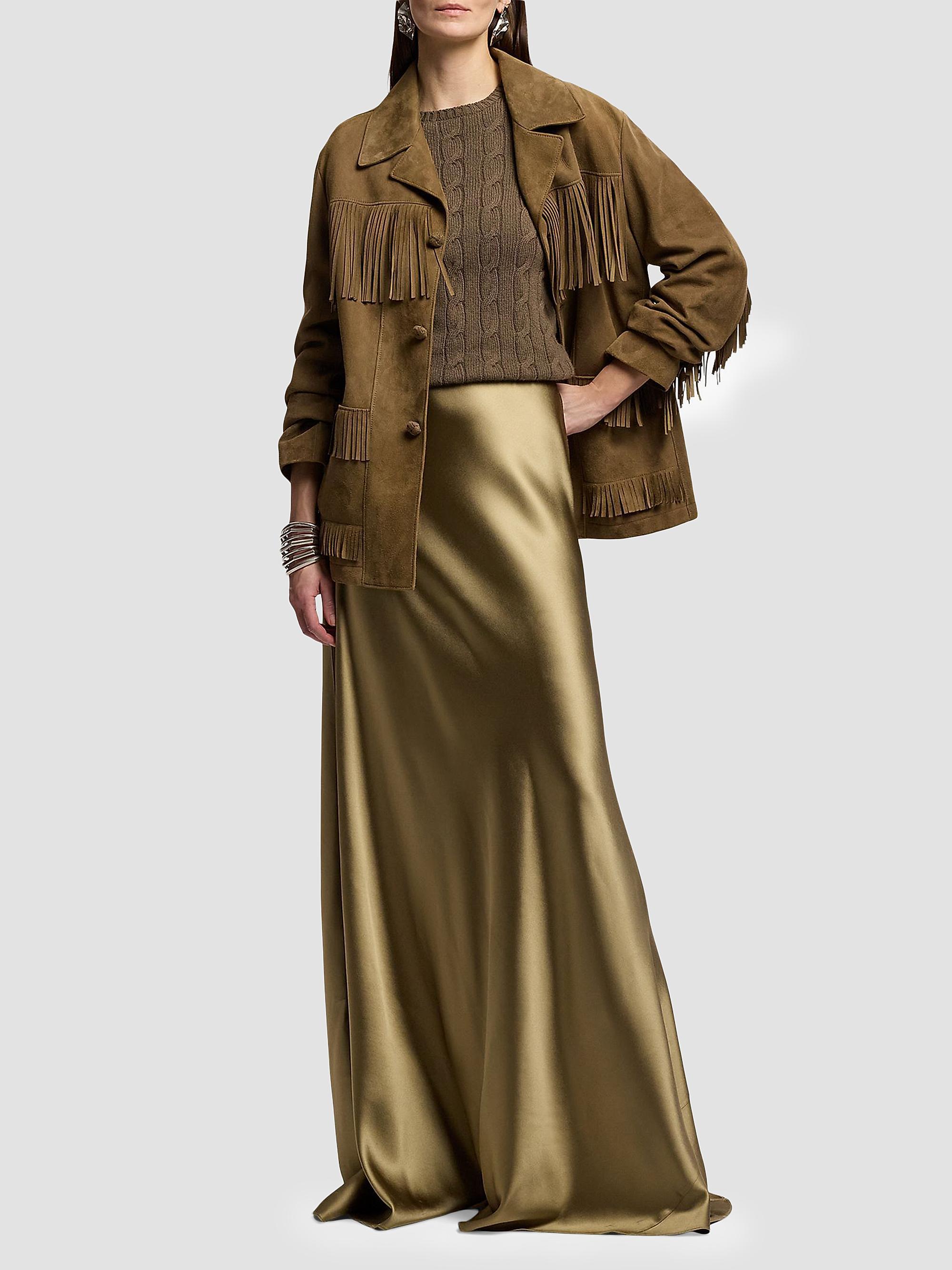 Ralph Lauren Collection Women's Perce Suede Fringe Jacket - Portobello | Thumbnail 2