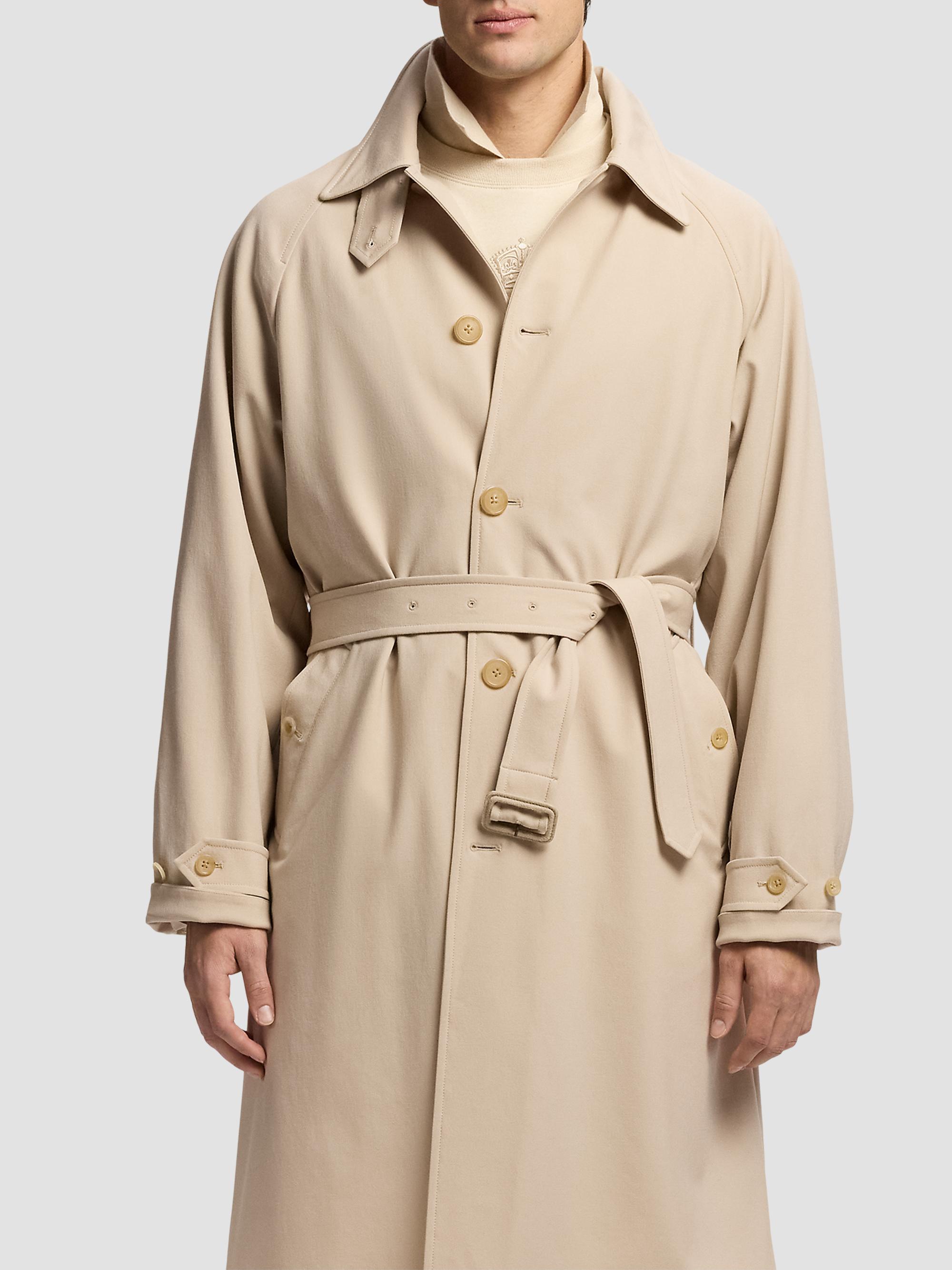 Ralph Lauren Purple Label Hand-Tailored Wool-Blend Balmacaan Coat