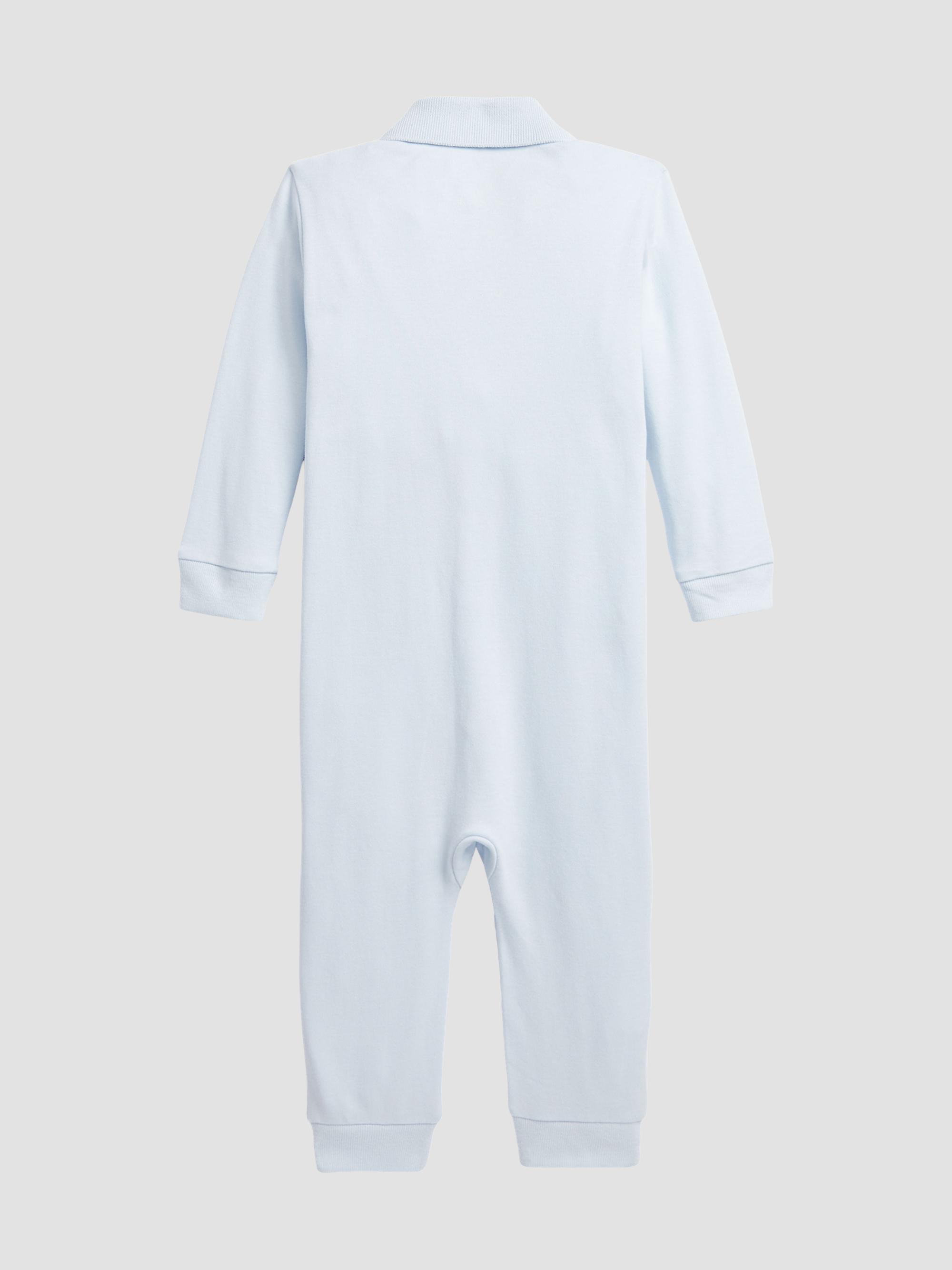 Polo Ralph Lauren Baby Boy's Cotton Polo Coverall - Beryl Blue | Thumbnail 2