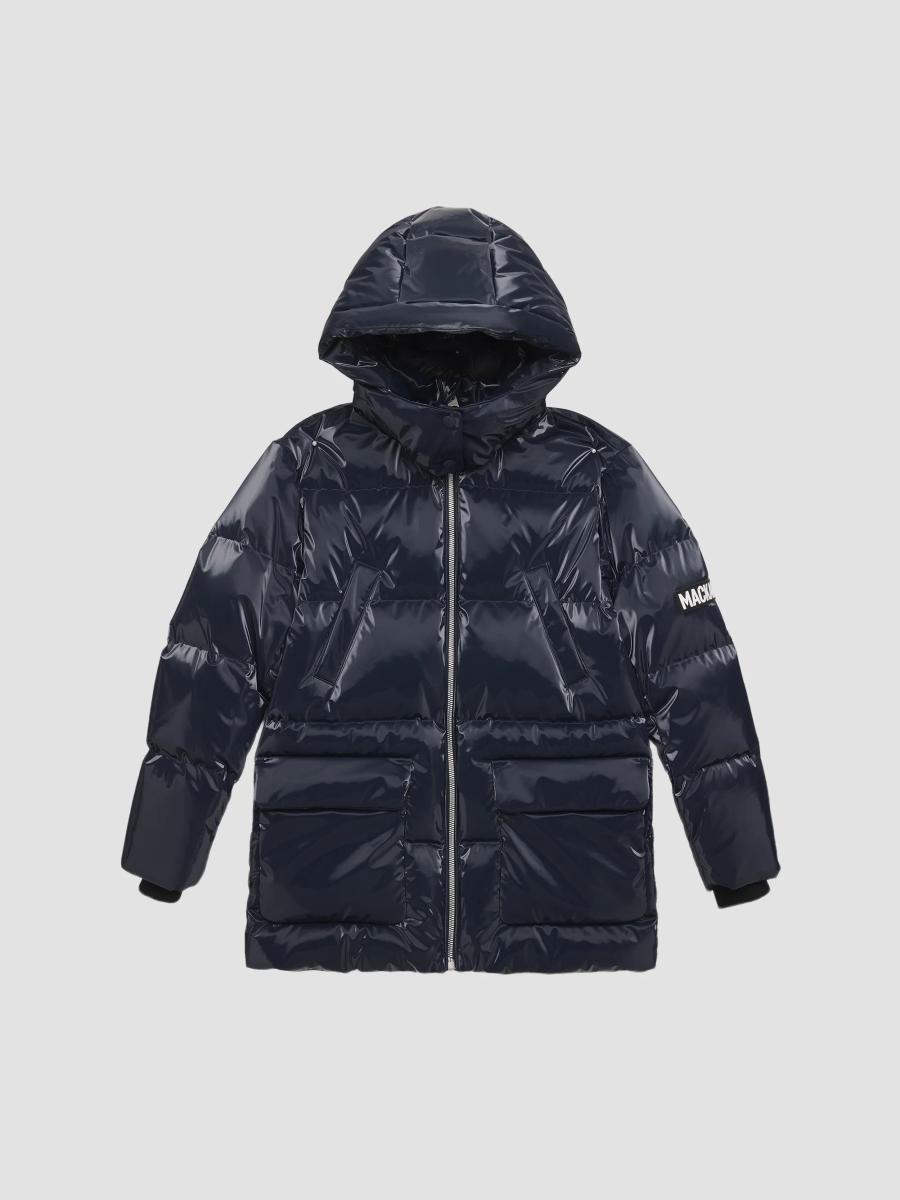 Mackage Unisex Little Kid's & Kid's Kennie Glossy Down Parka In Marine Blue
