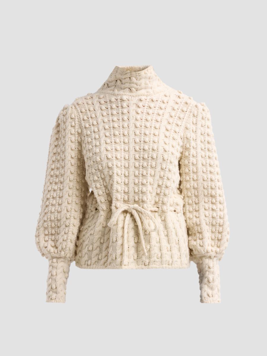 Zimmermann Women's Valiant Wool Bauble Sweater In Cream
