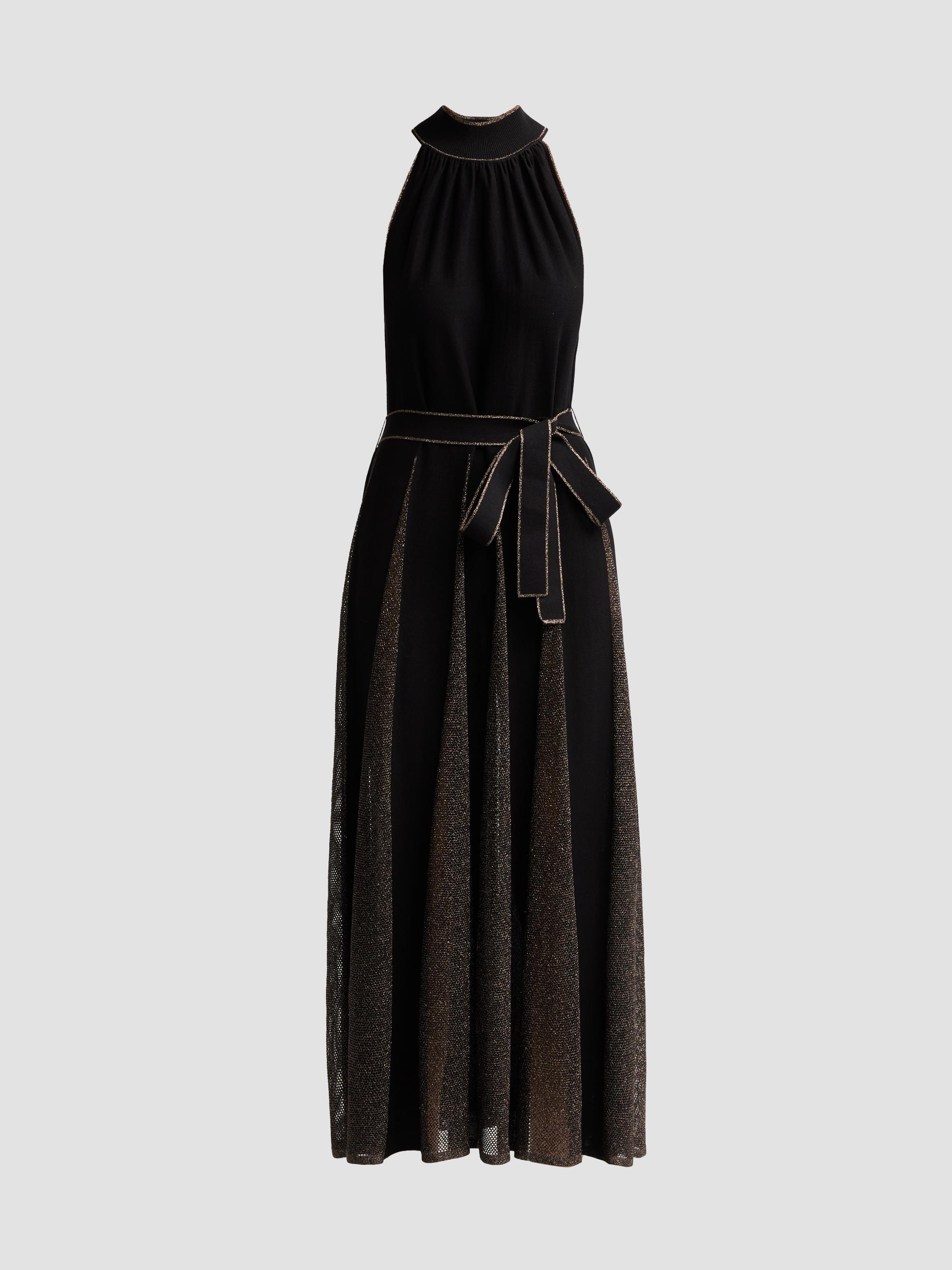 angelr ドレス　S ブラック　irma rans Zimmermann Indra Silk Plunge Halter Maxi Dress | Saks Fifth Avenue