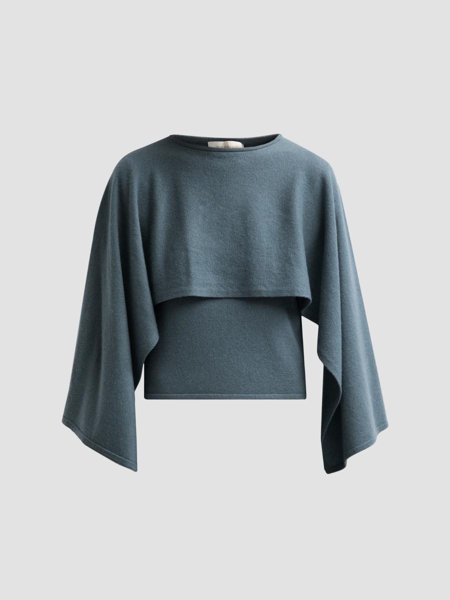 Zimmermann Women's Valiant Wool Draped Sweater In Deco Blue