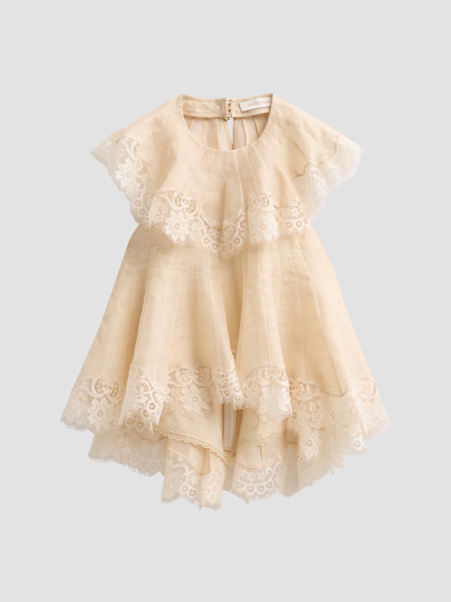 Zimmermann Women's Ascent Flutter Babydoll Top In Cream
