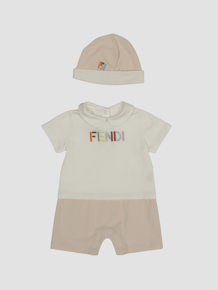 Fendi Baby Boy's 2-piece Beanie & Romper Set In Multi