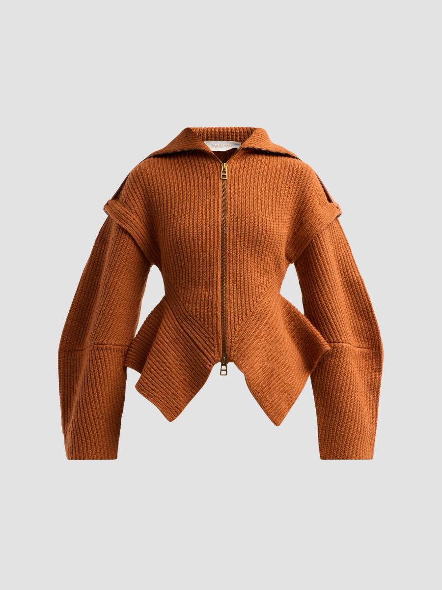 Zimmermann Women's Valiant Utility Wool-blend Cardigan In Rust