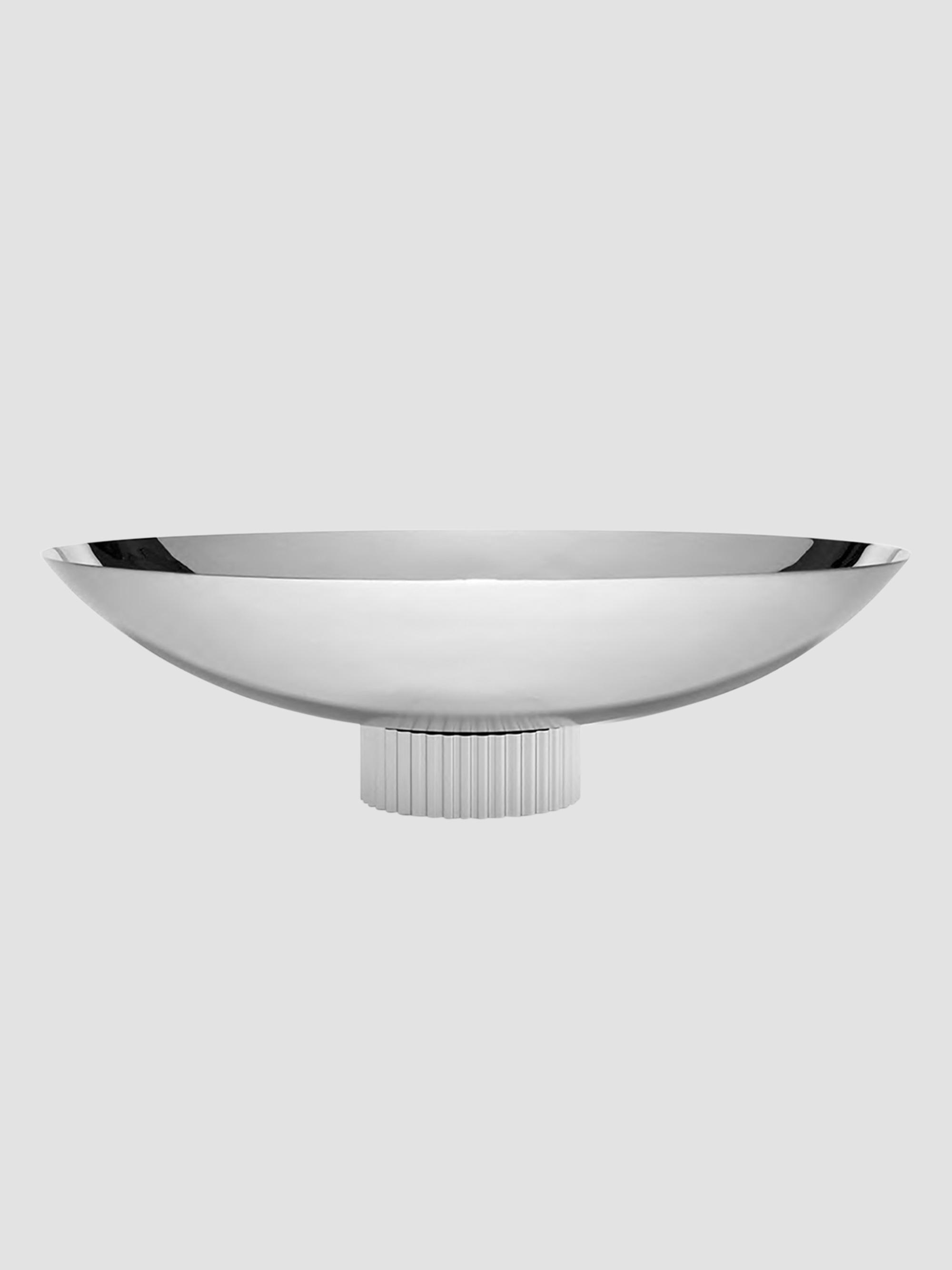 ANNA New York Striations Stainless Steel Fruit Bowl - Silver | Thumbnail 4