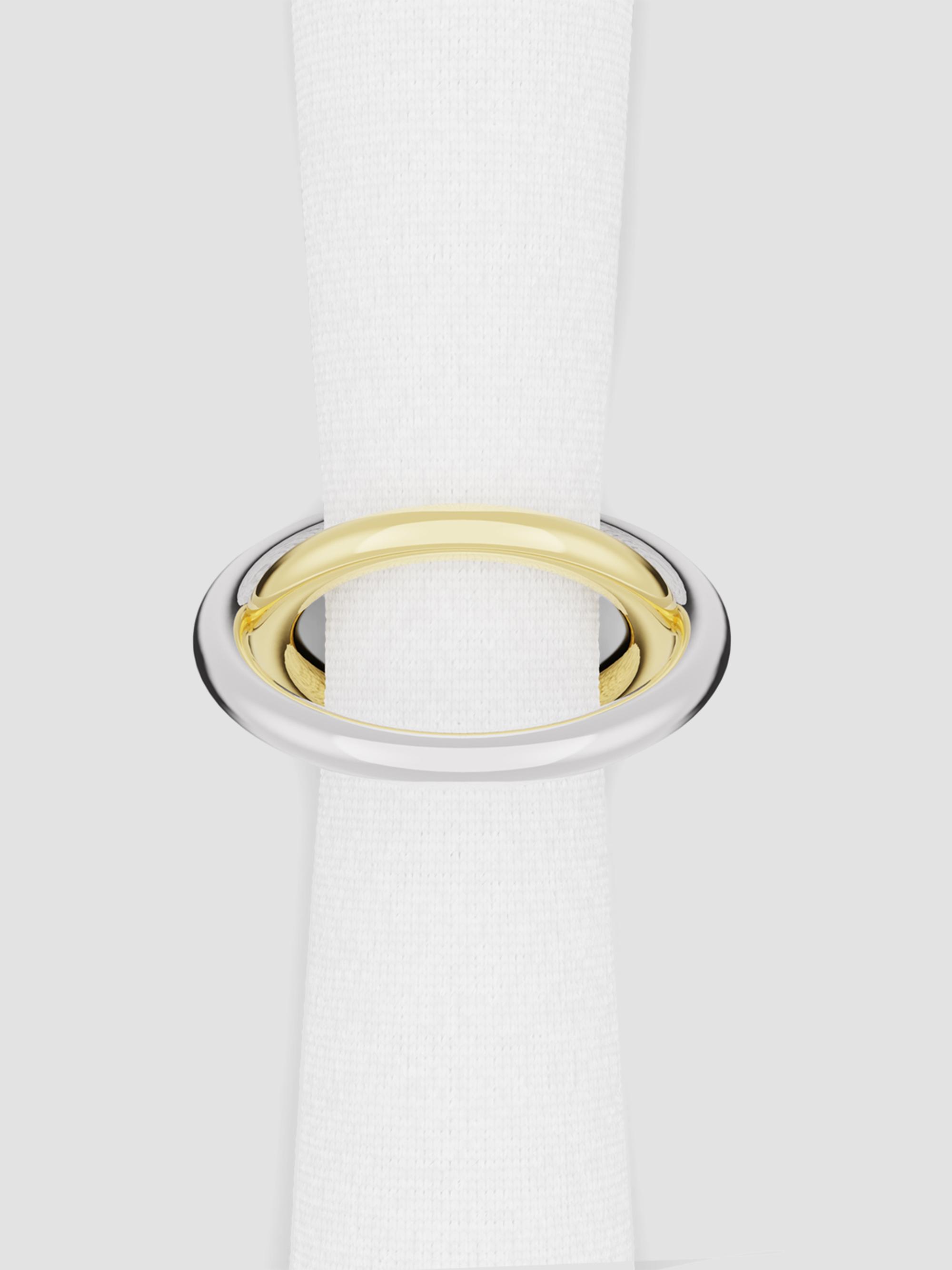 ANNA New York Ring 4-Piece Stainless Steel & Brass Napkin Ring Set - Silver Gold | Thumbnail 5