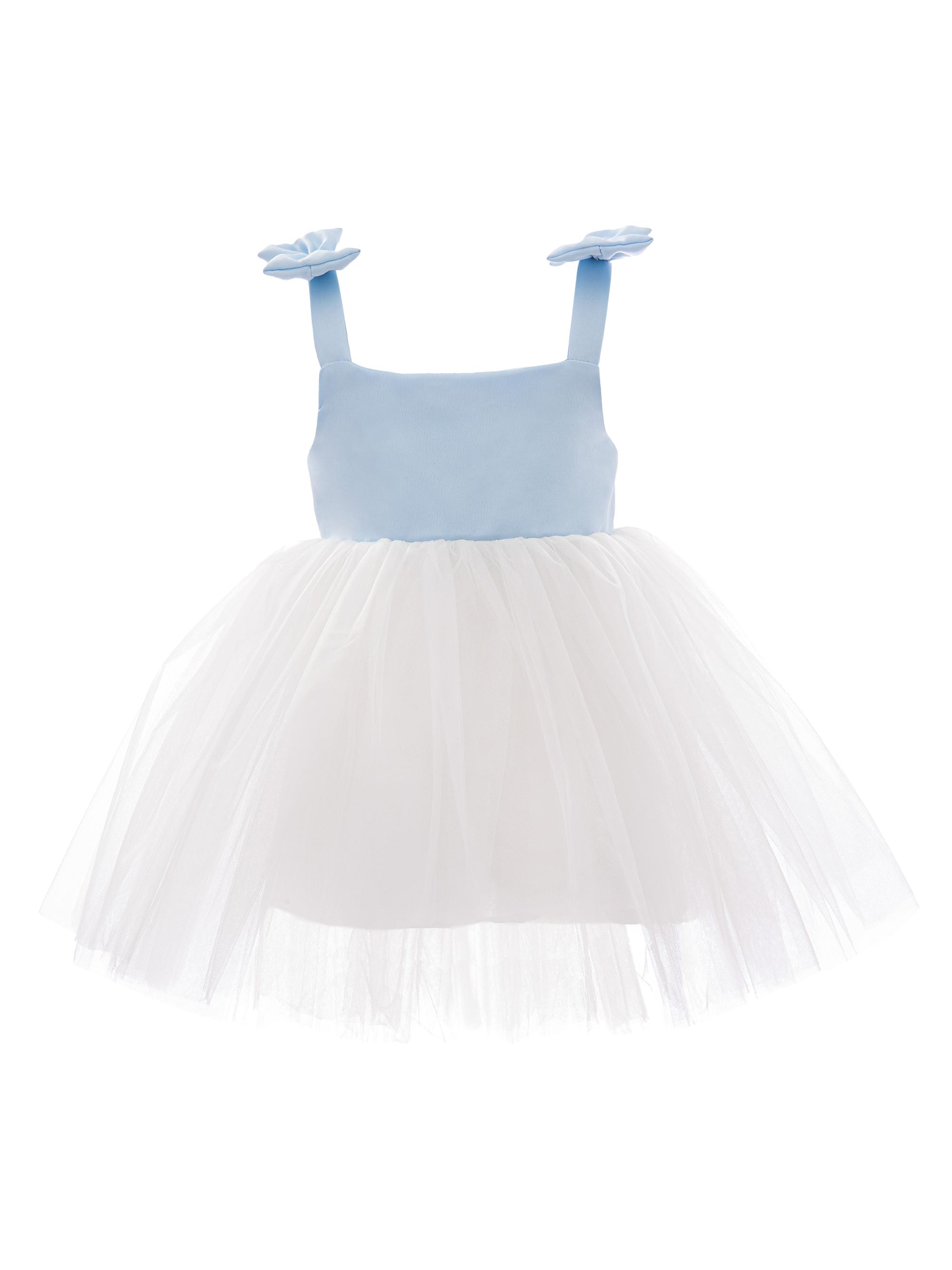 Mimi Tutu Little Girl's & Girl's Dress with Tulle Skirt - Blue