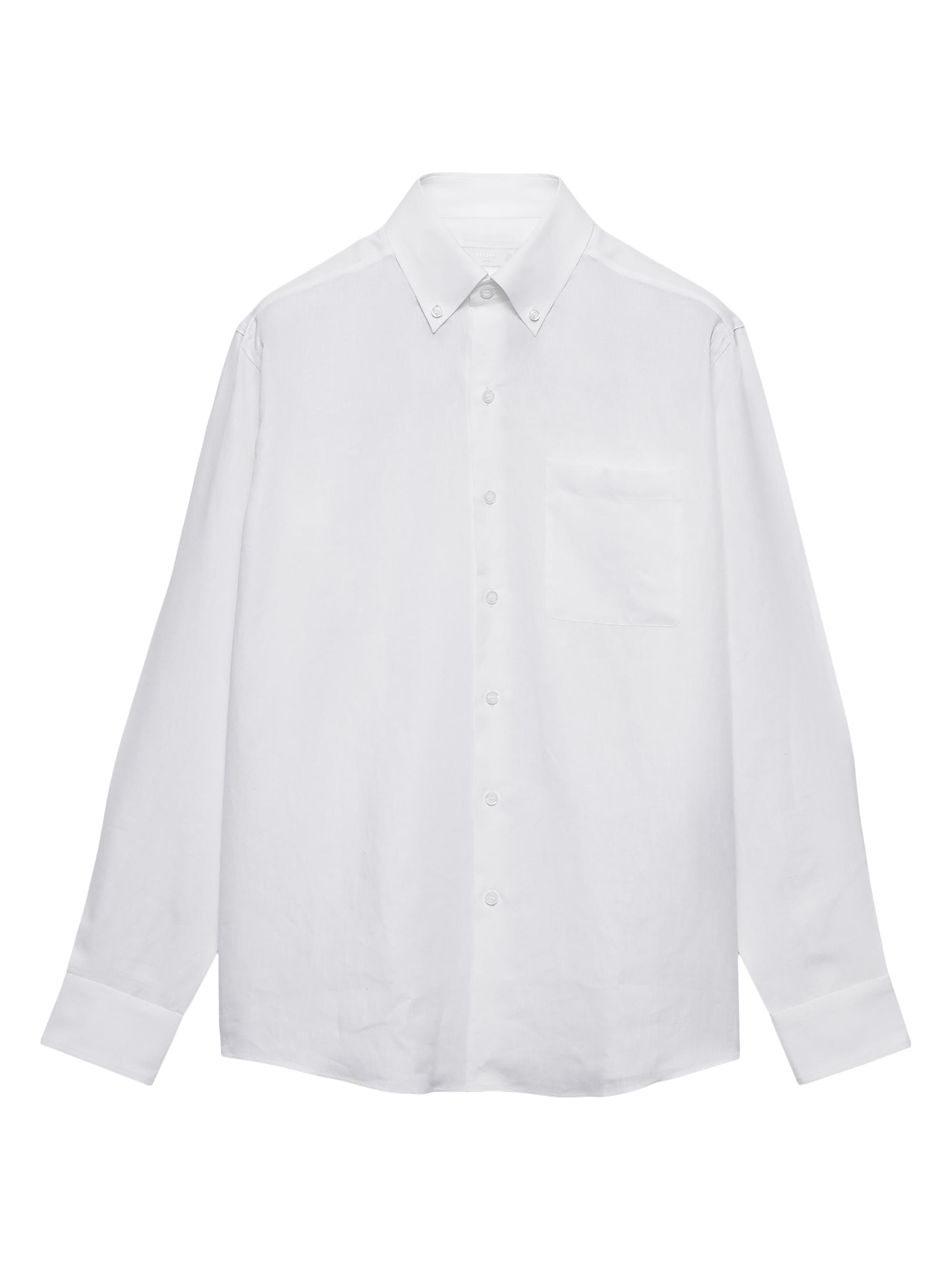 Prada Men's Linen Shirt - White