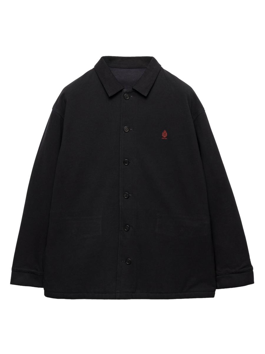 Prada Cotton Jacket In Black