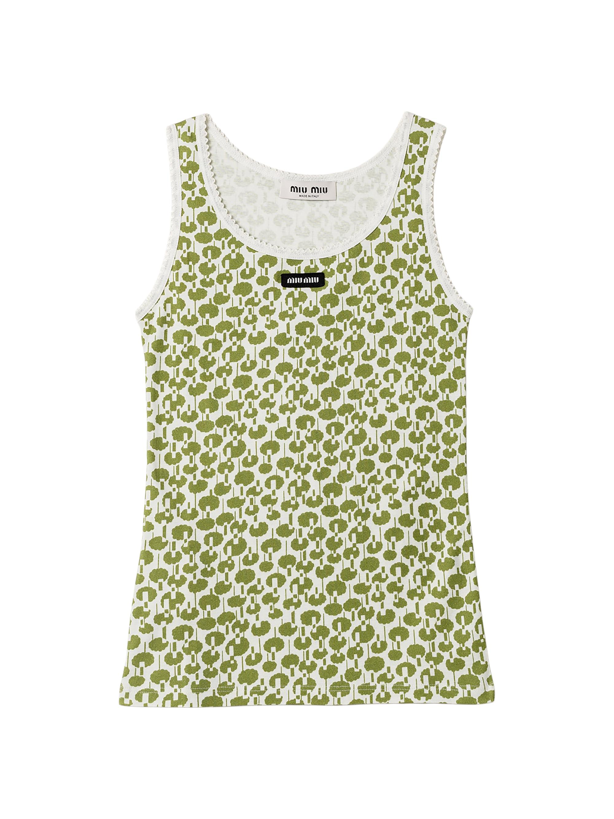 Miu Miu Petit Bateau x Miu Miu Ribbed Jersey Top | Saks Fifth Avenue