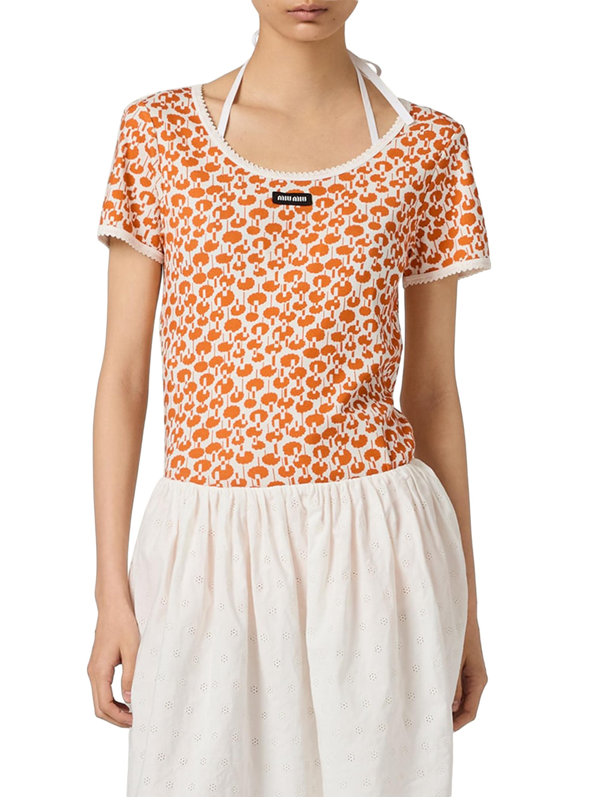 Miu Miu Women's Cotton T-Shirt | Thumbnail 2