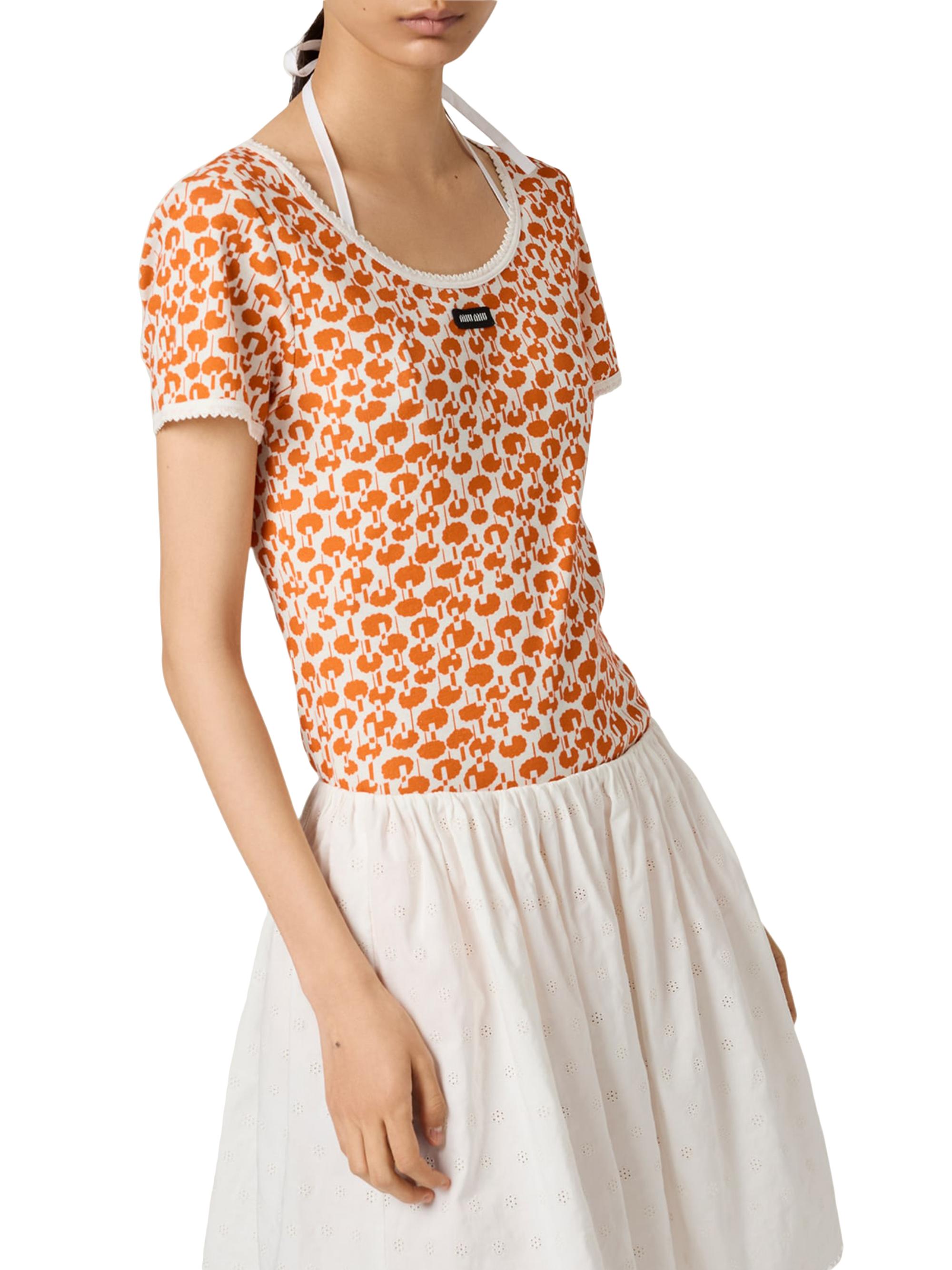 Miu Miu Women's Cotton T-Shirt | Thumbnail 3