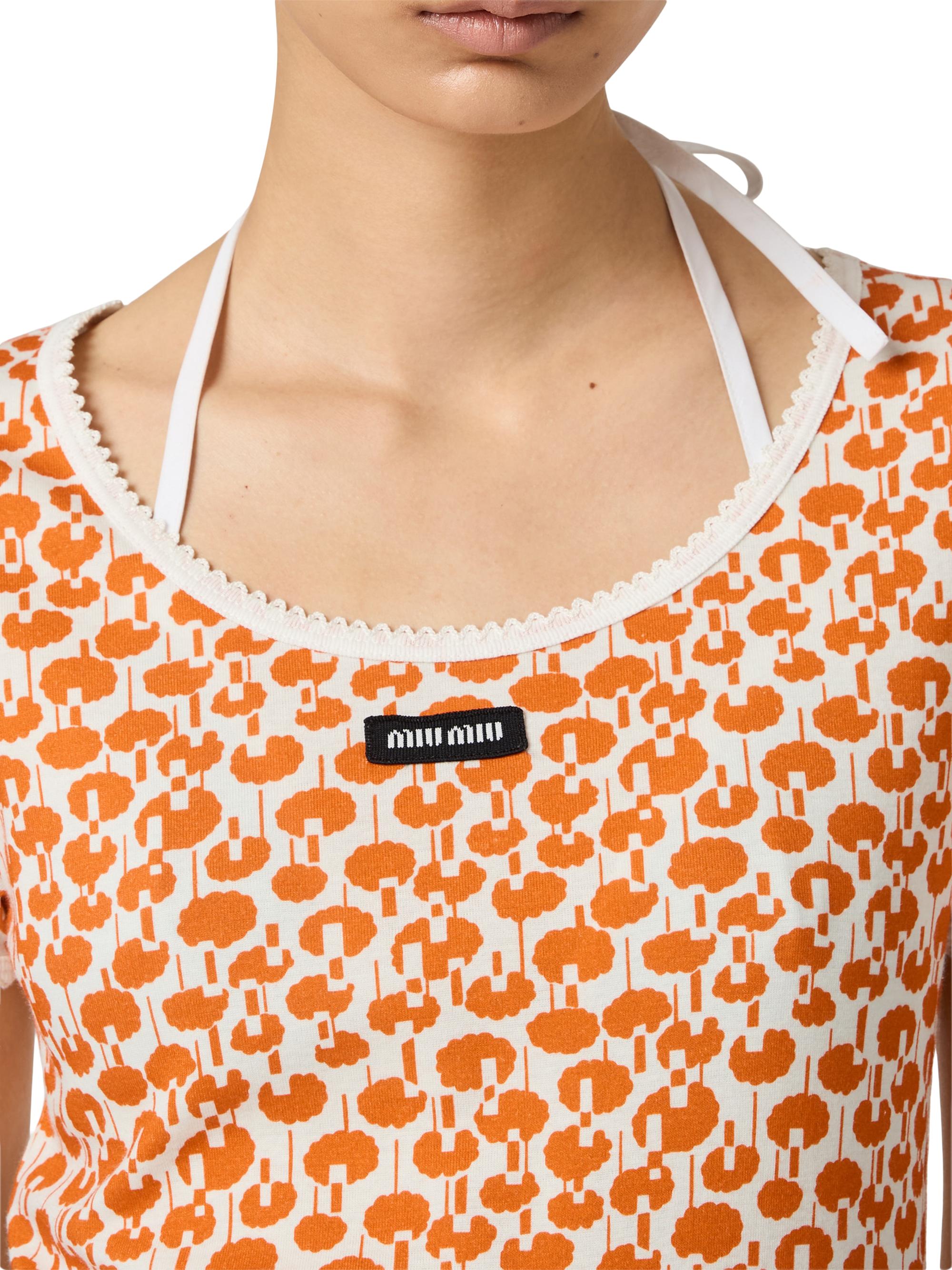 Miu Miu Women's Cotton T-Shirt | Thumbnail 5