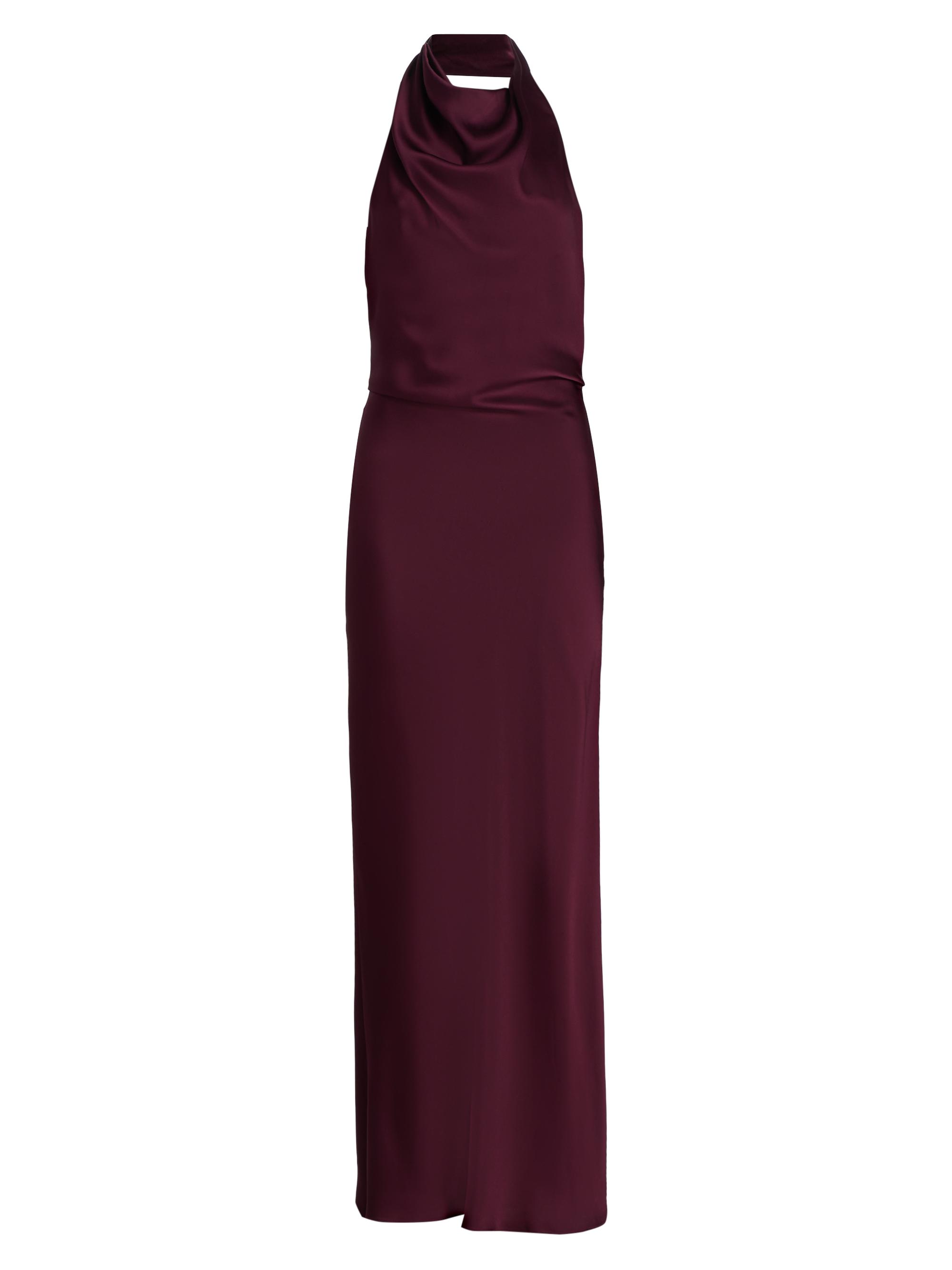 SIMKHAI Women's Reannon Draped Satin Halter Gown - Fig