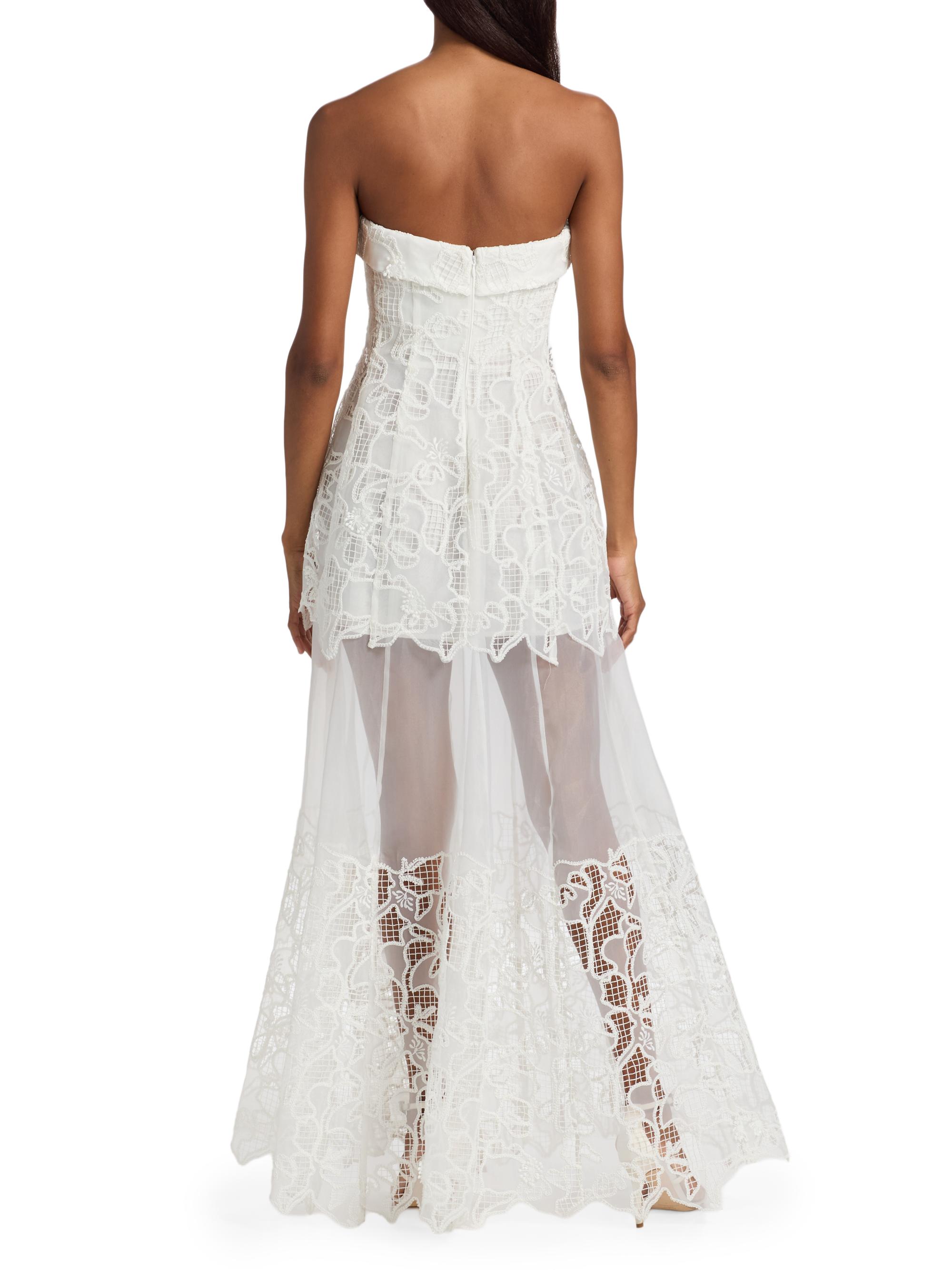 SIMKHAI Women's Rennis Lace Bustier Gown - | Thumbnail 5