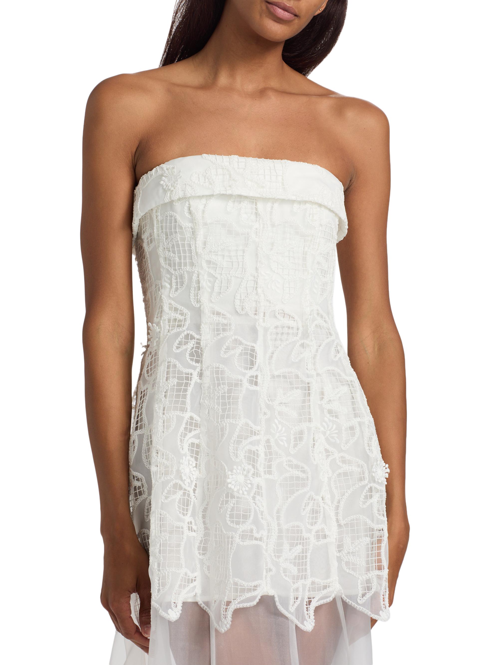 SIMKHAI Women's Rennis Lace Bustier Gown - | Thumbnail 6
