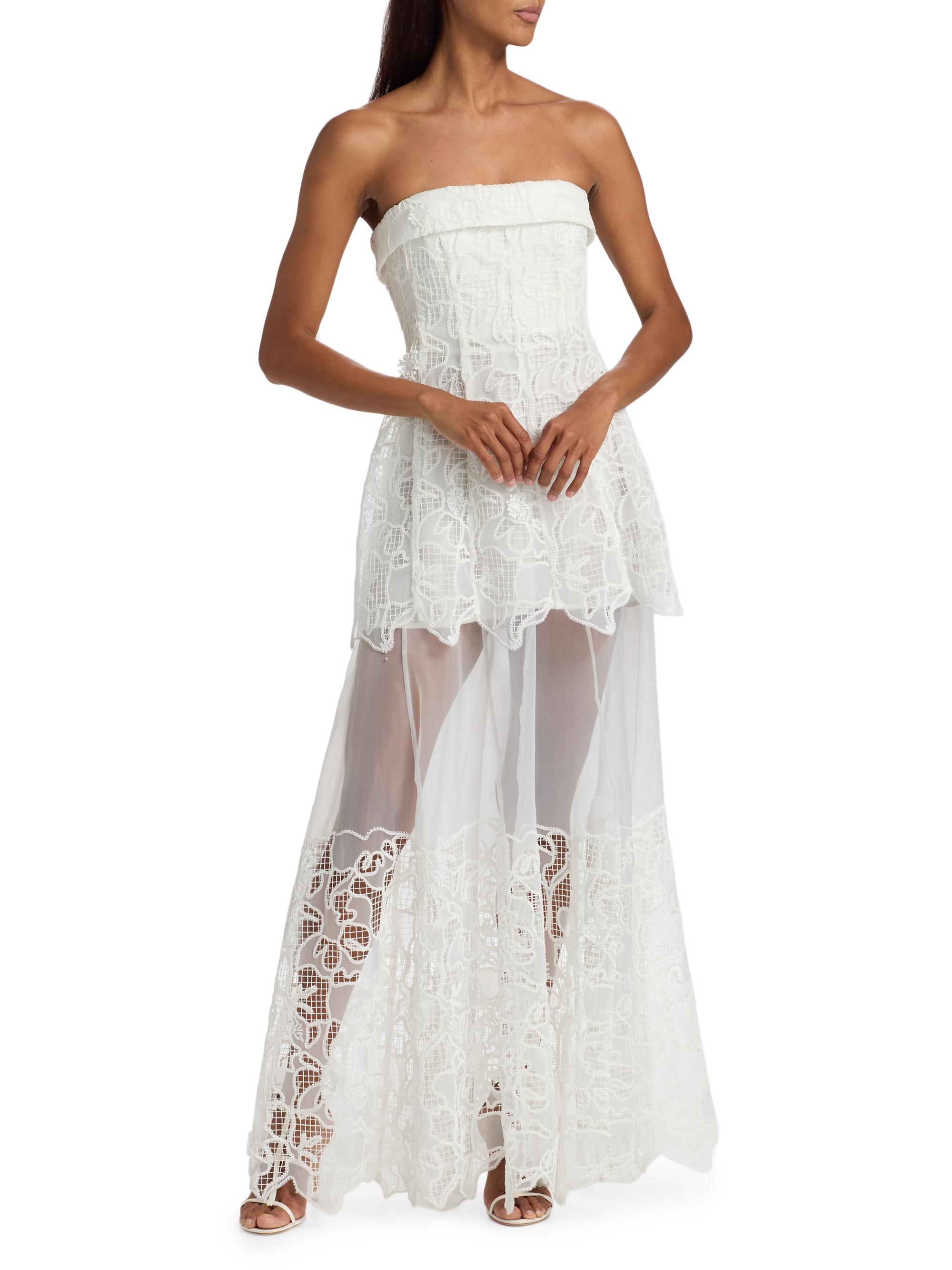 SIMKHAI Women's Rennis Lace Bustier Gown - | Thumbnail 2