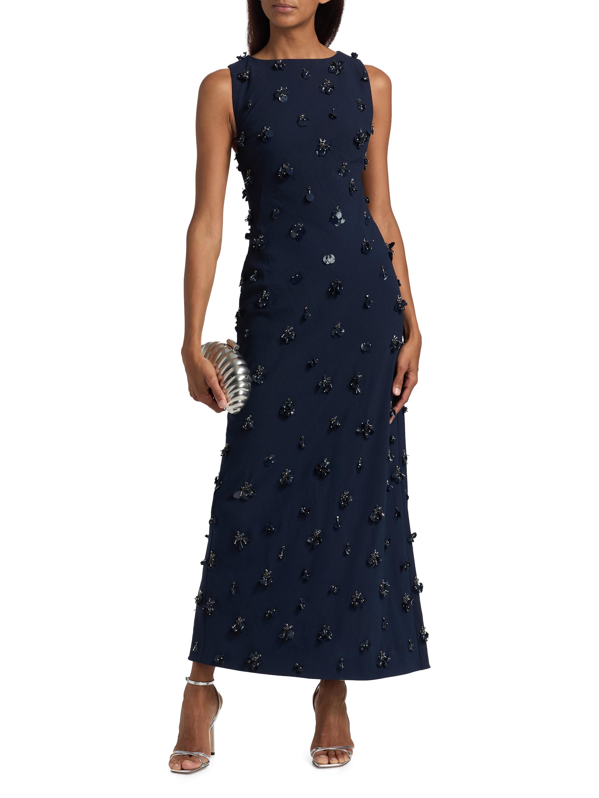 SIMKHAI Women's Claudia Embellished Cocktail Dress - Midnight | Thumbnail 3