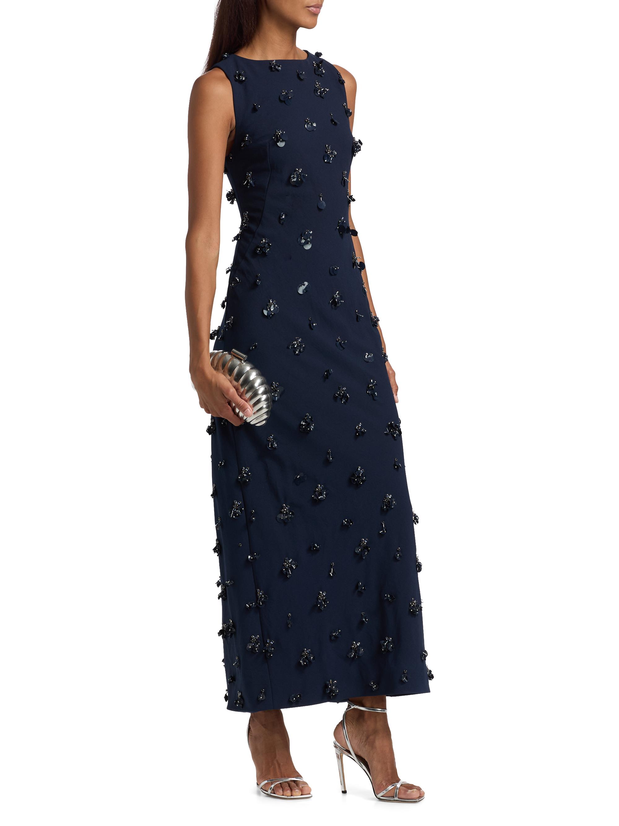 SIMKHAI Women's Claudia Embellished Cocktail Dress - Midnight | Thumbnail 4