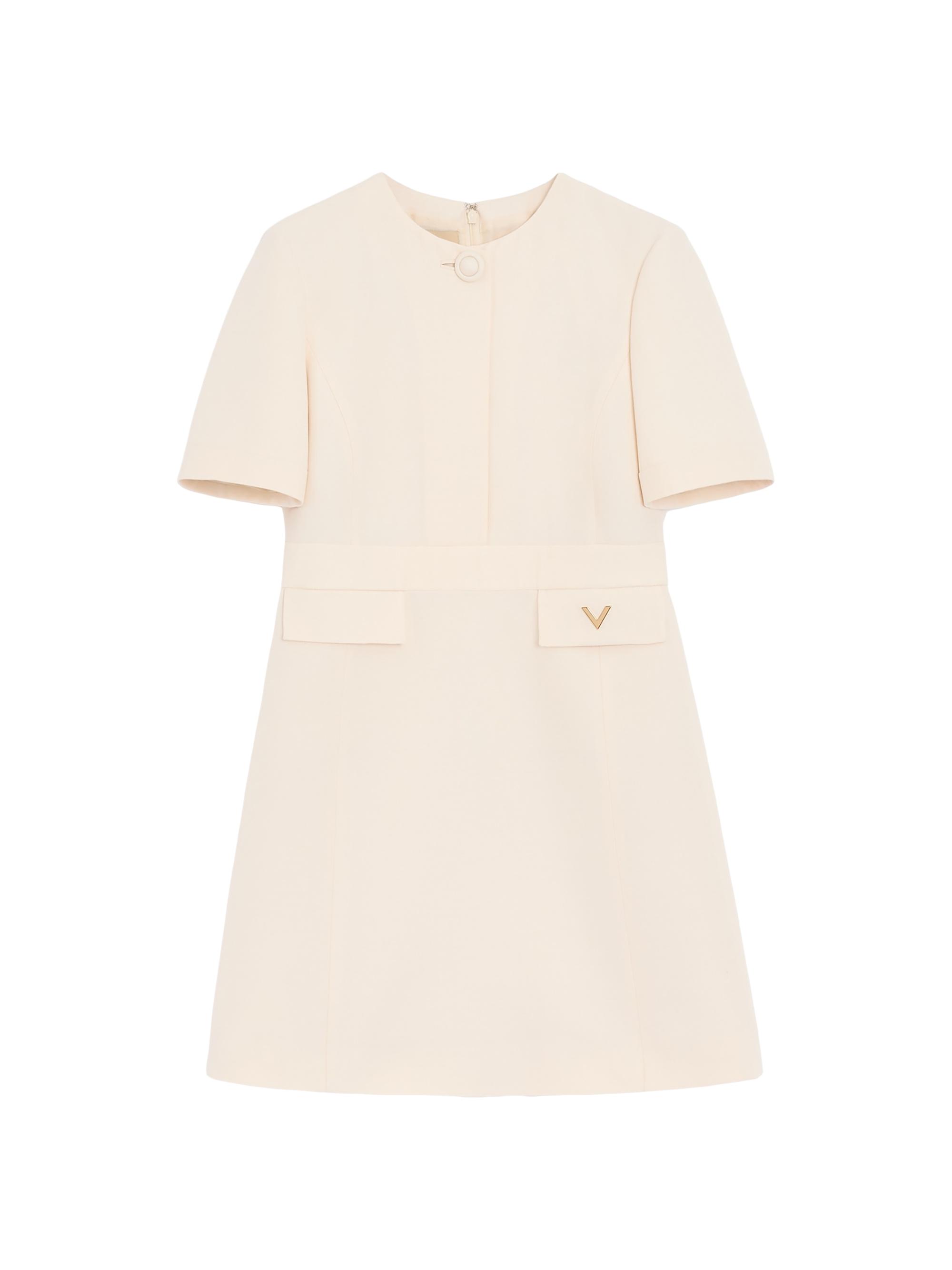 Valentino Garavani Women's Crepe Couture Short Dress - Vanilla