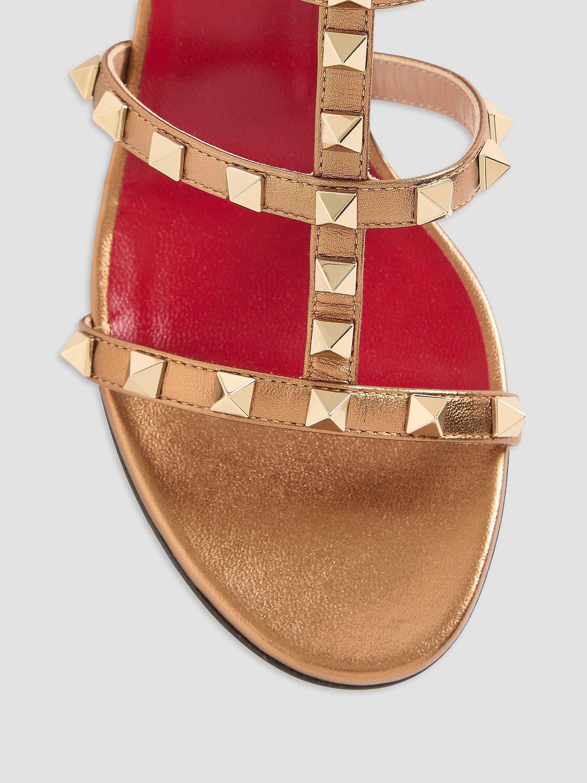 Valentino Garavani Rockstud Slide 60MM Sandals in Laminated Nappa