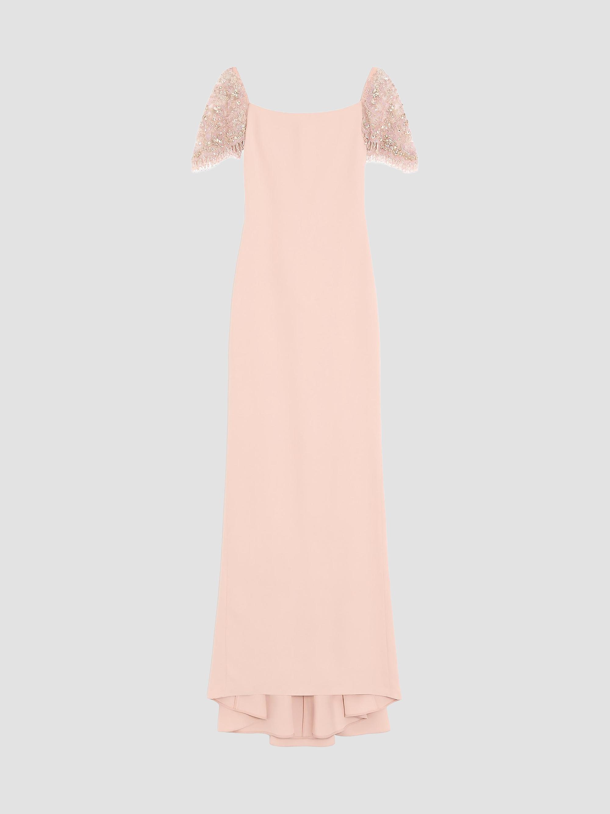 Valentino Garavani Women's Embroidered Couture Cady Long Dress - Pink | Thumbnail 8