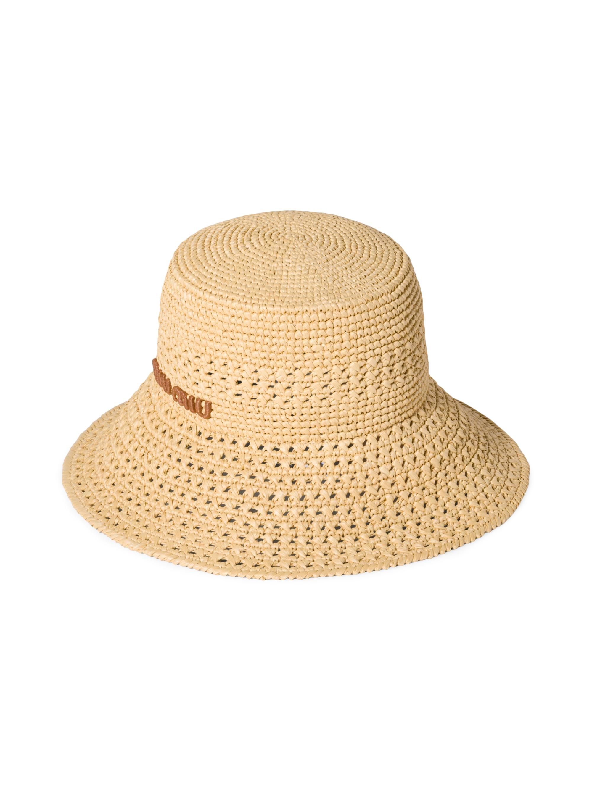 Miu Miu Women's Raffia Hat - Beige