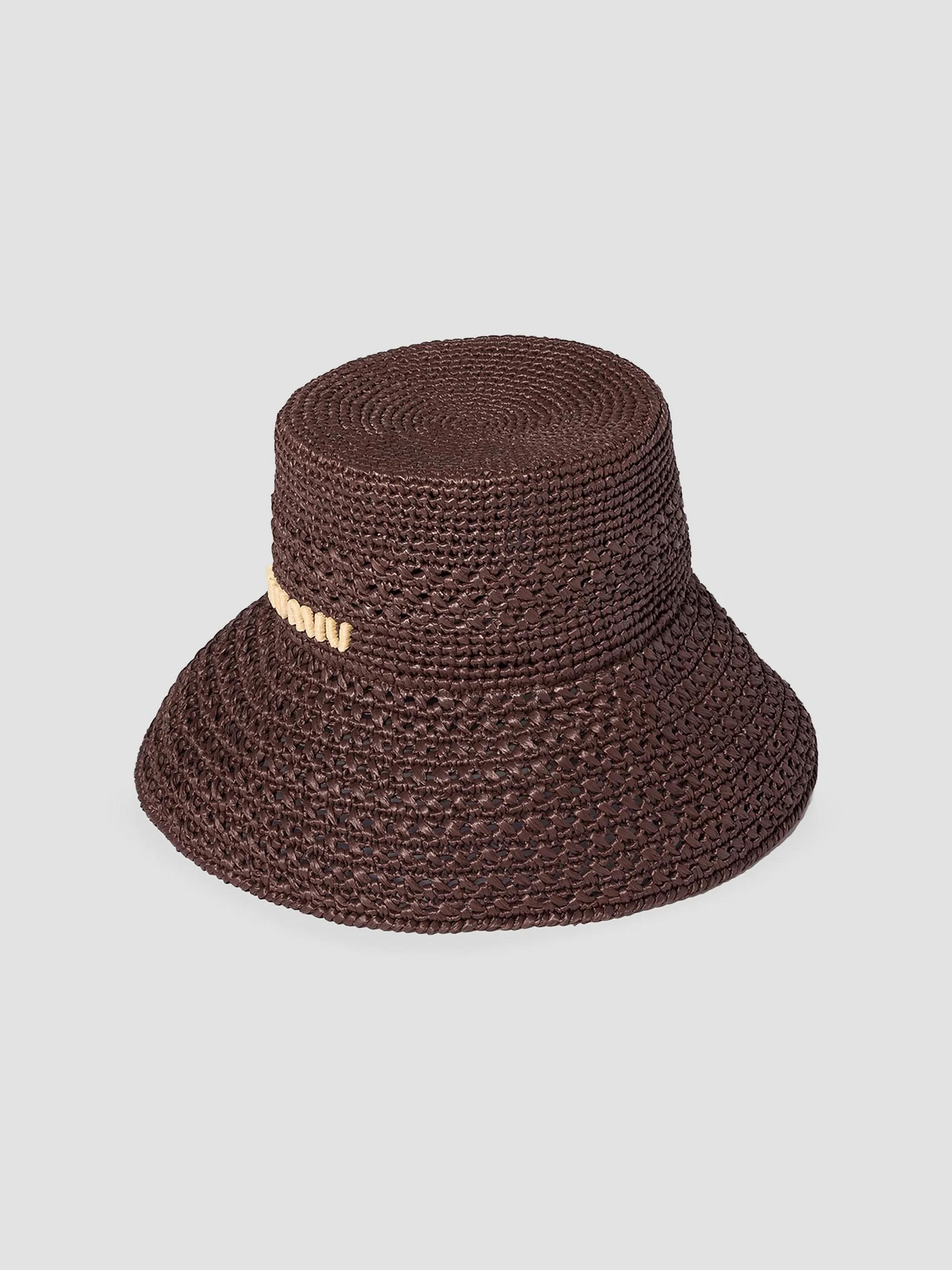 Miu Miu ウーブン　ファブリックハット美品 Miu Miu Woven Fabric Hat | Saks Fifth Avenue