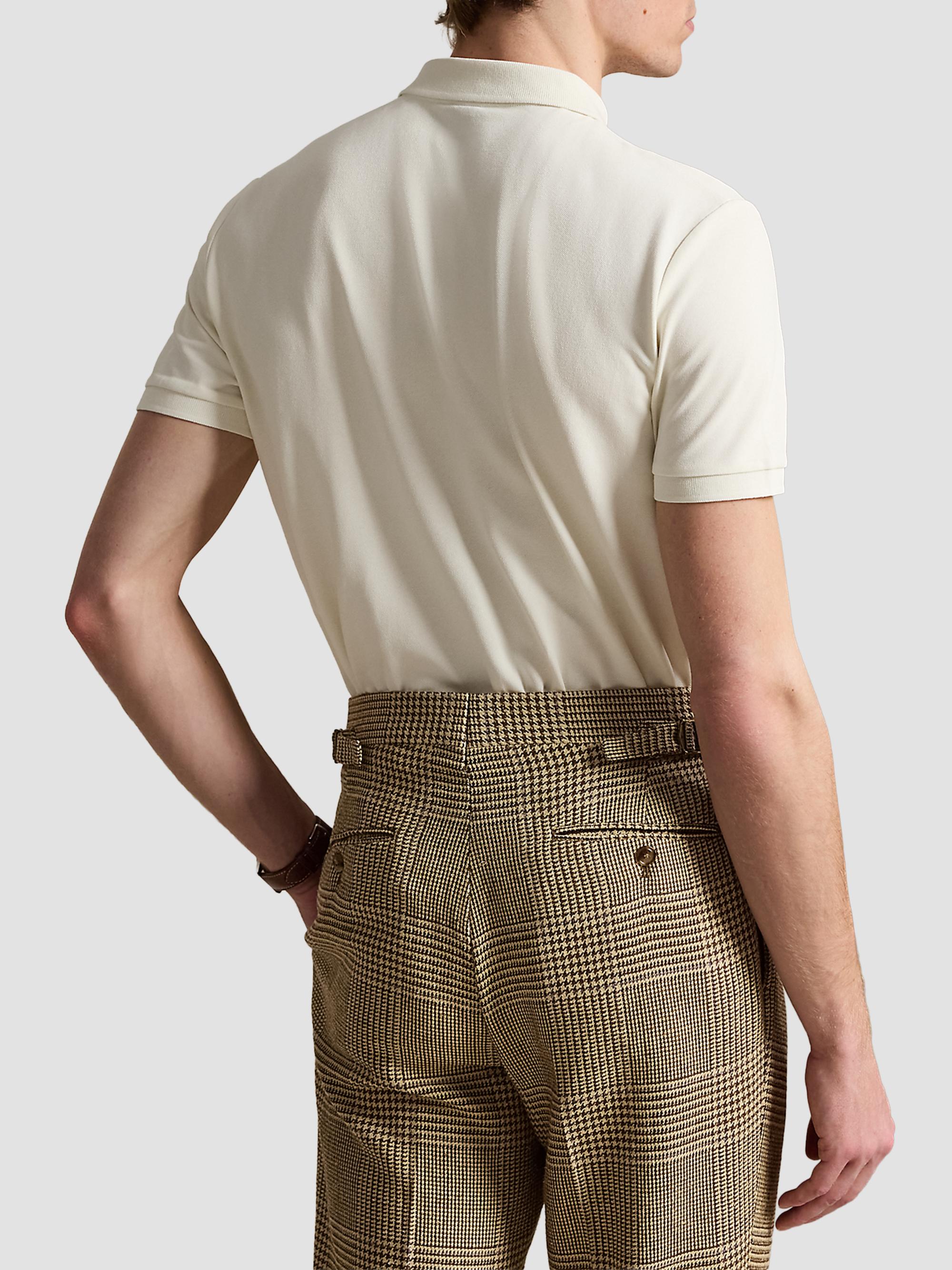 Polo Ralph Lauren Men's Cotton Mesh Polo Shirt - Pale Cream | Thumbnail 3