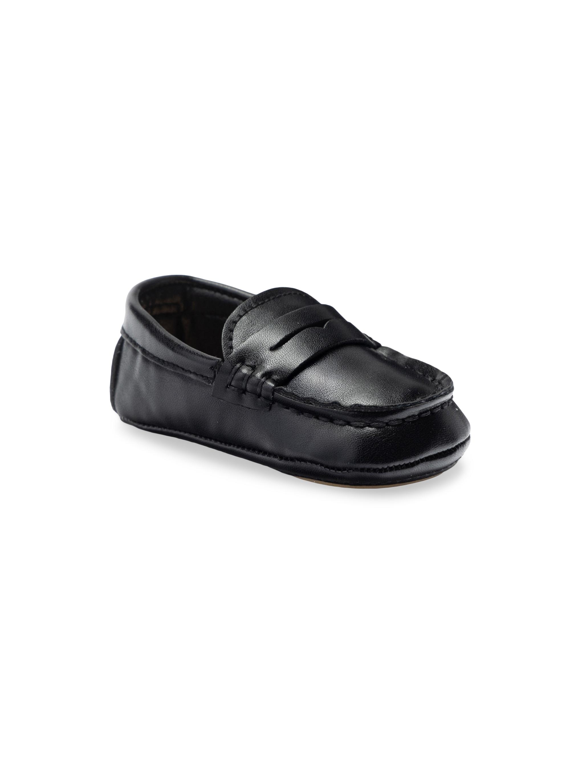 Moustache Baby Boy's Penny Loafers - Black 5 (Baby)