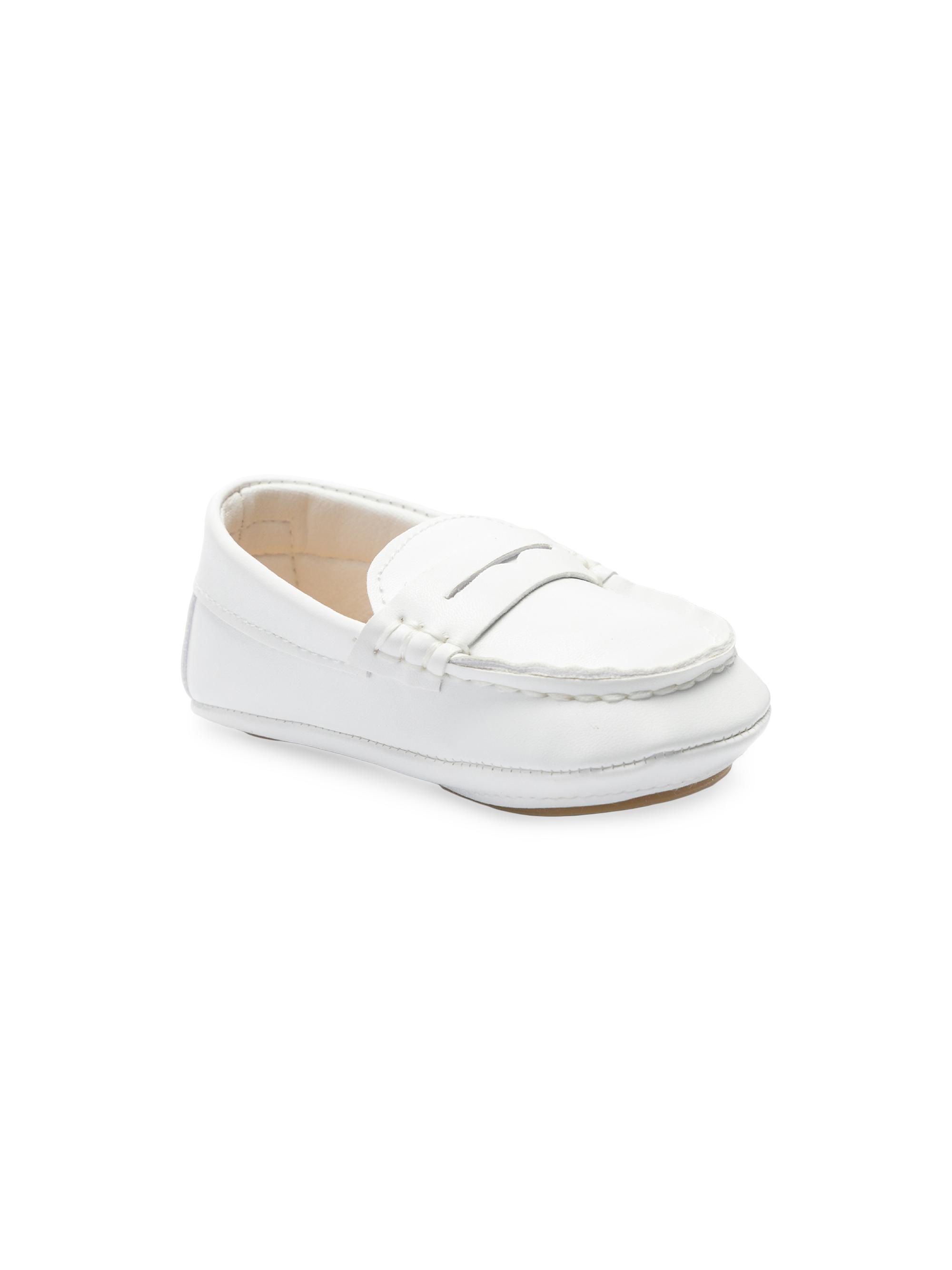 Moustache Baby Boy's Penny Loafers - White 5 (Baby)