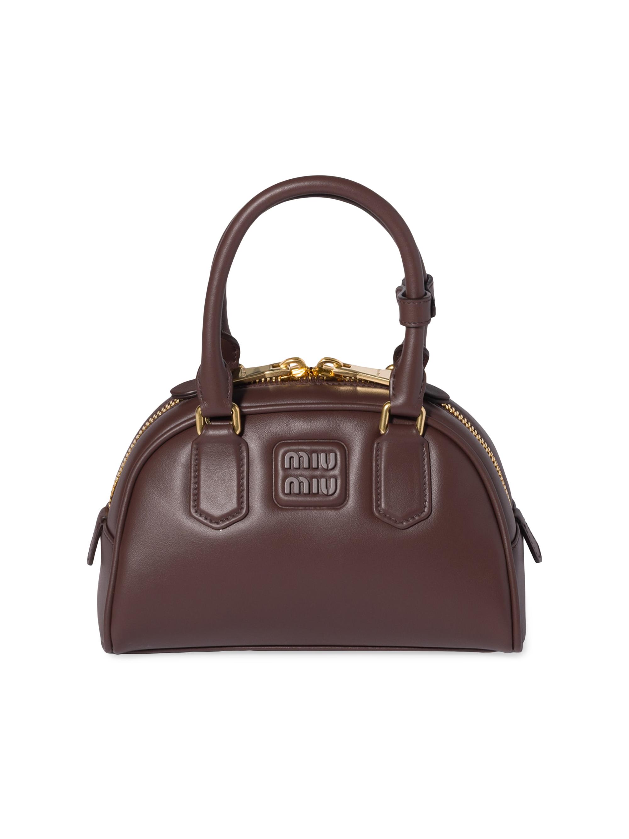Miu Miu Women's Arcadie Leather Top Handle Bag - Brown